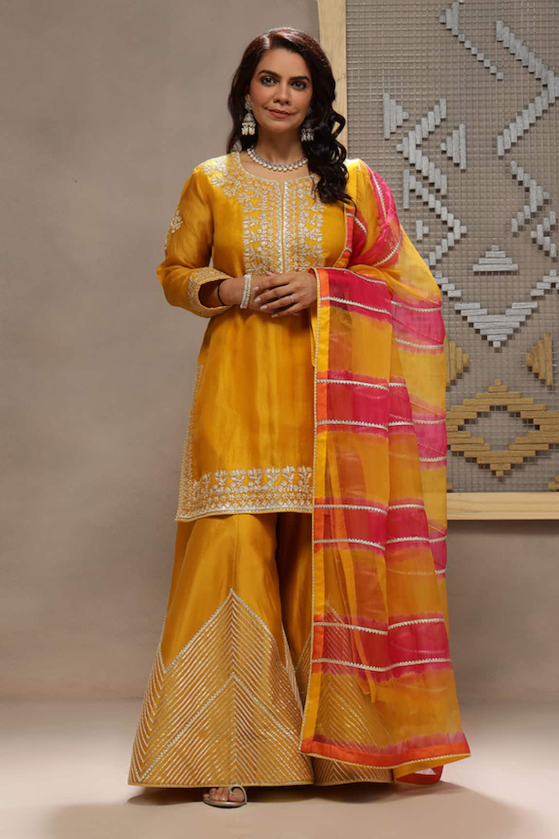 Kyra By Bhavna Zig Zag Gota Sharara Set 
