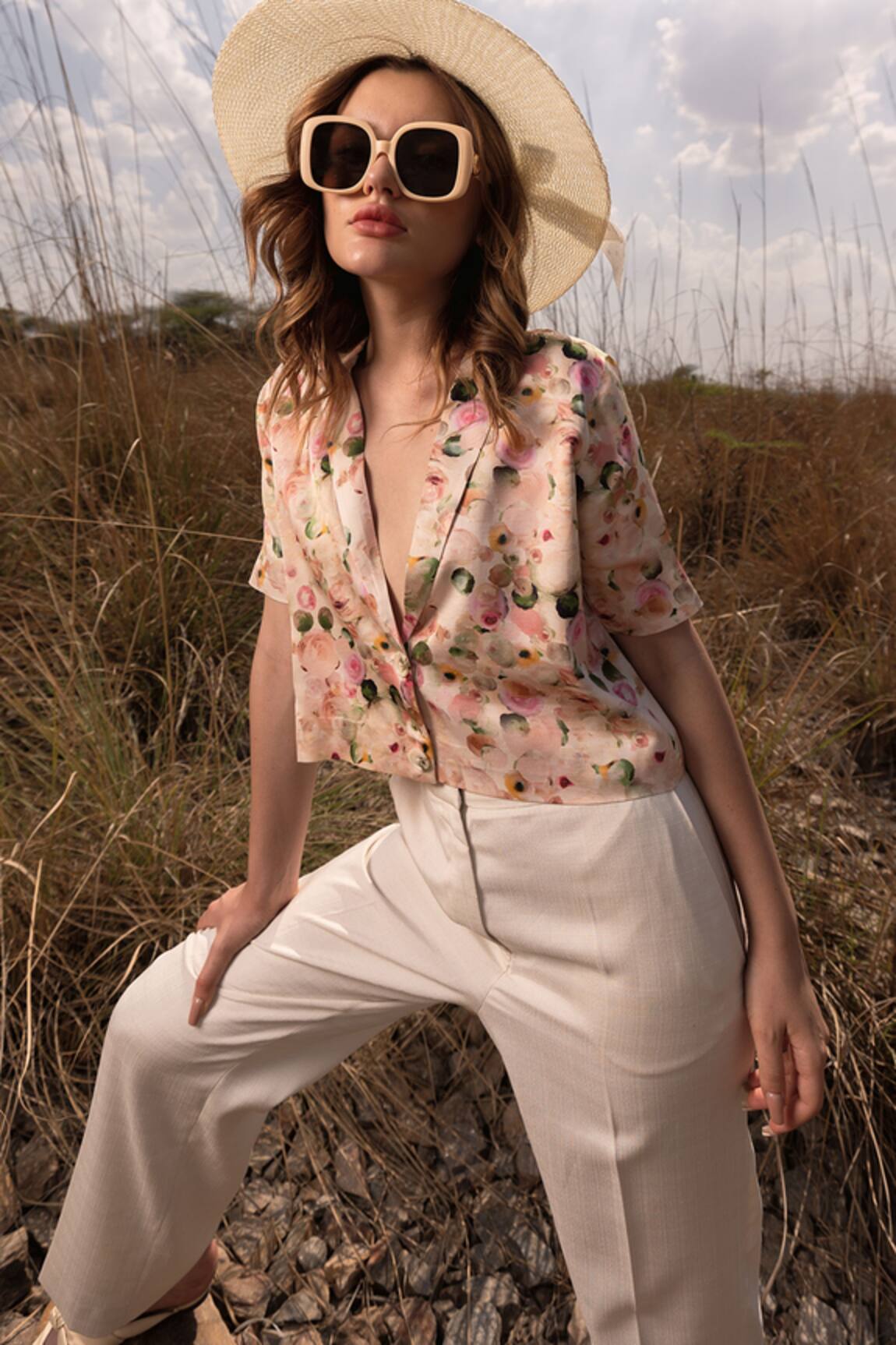 AFRIYA Whispering Pastels Short Blazer 