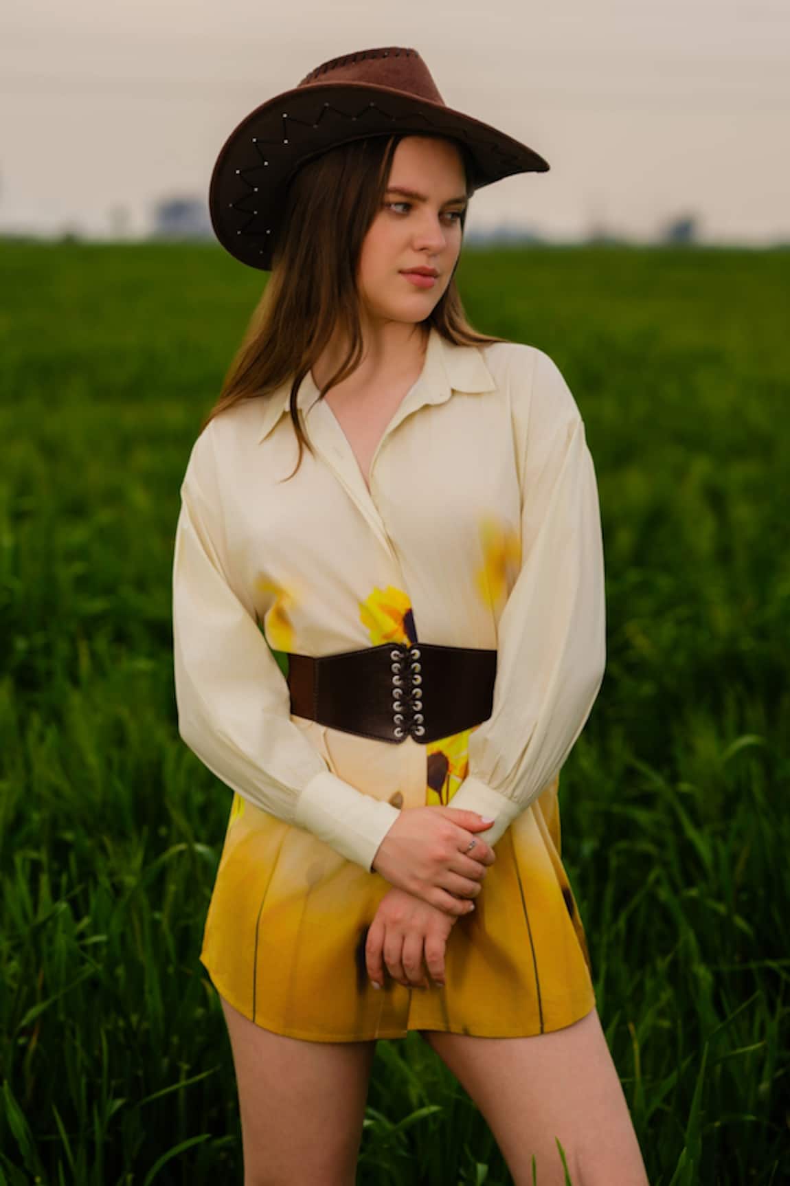 AFRIYA Yellow Meadow Long Shirt 