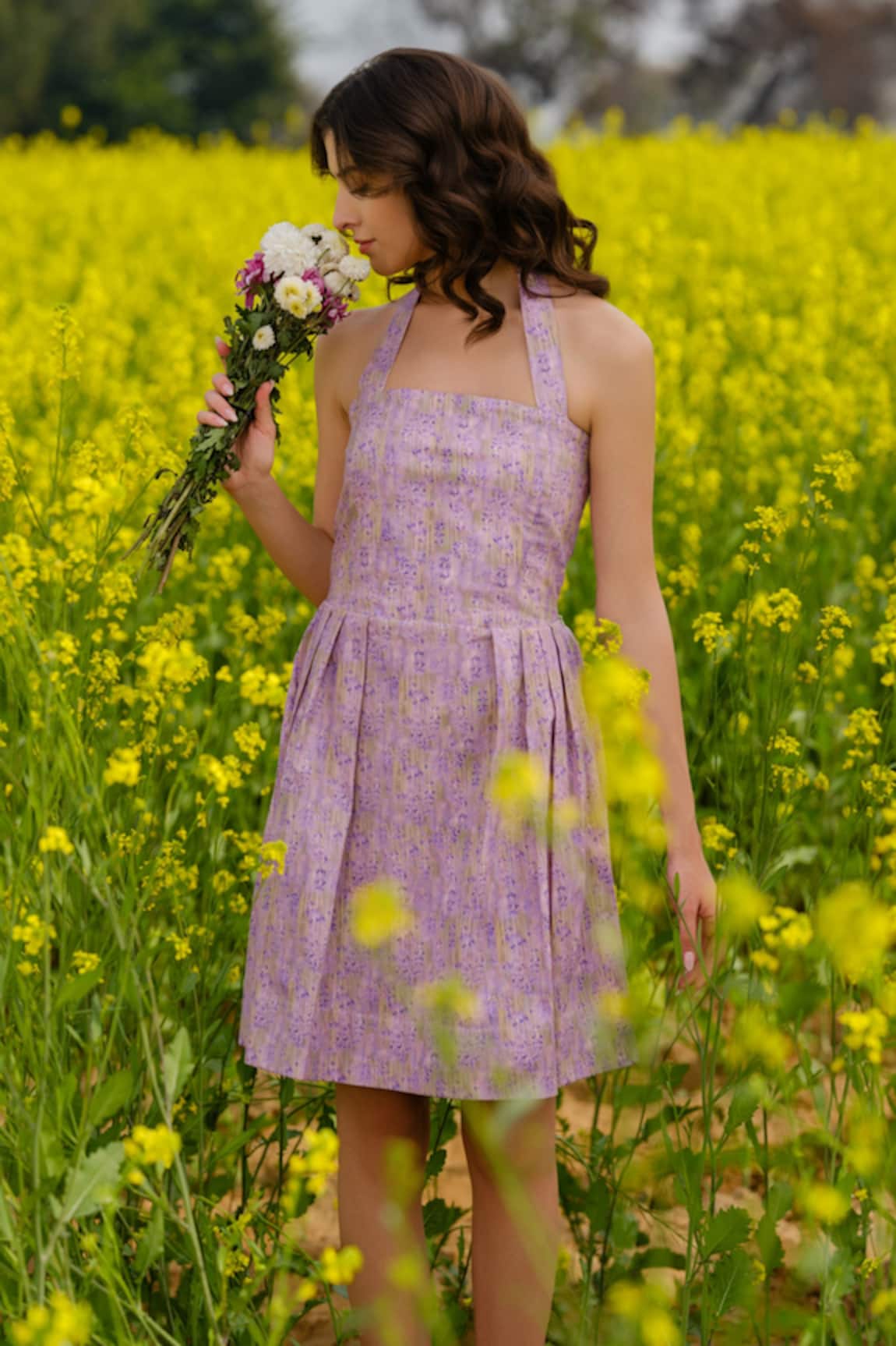 AFRIYA Lavender Short Dress 