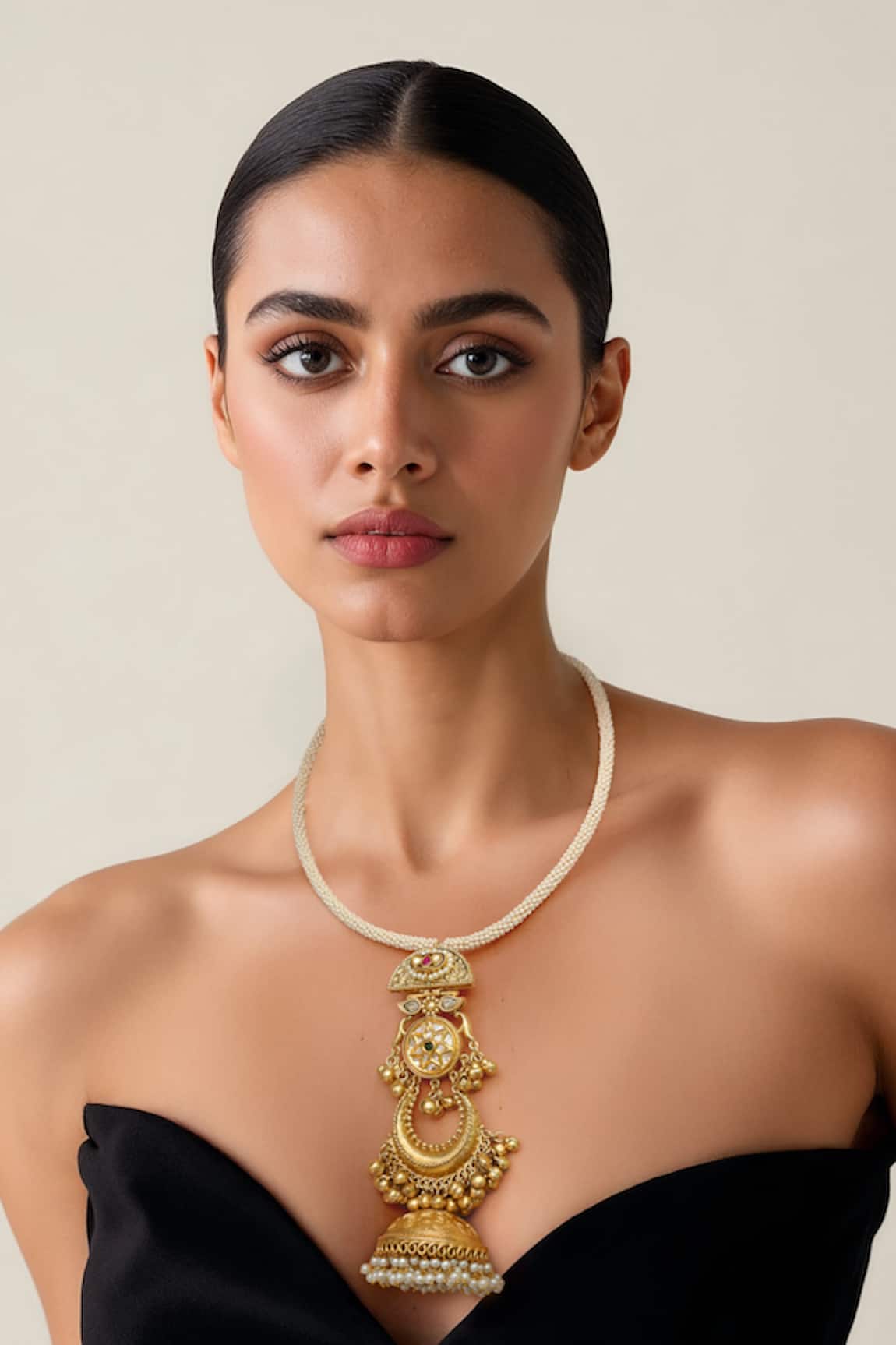 Tad Accessories Gold Imitation Polki Necklace 