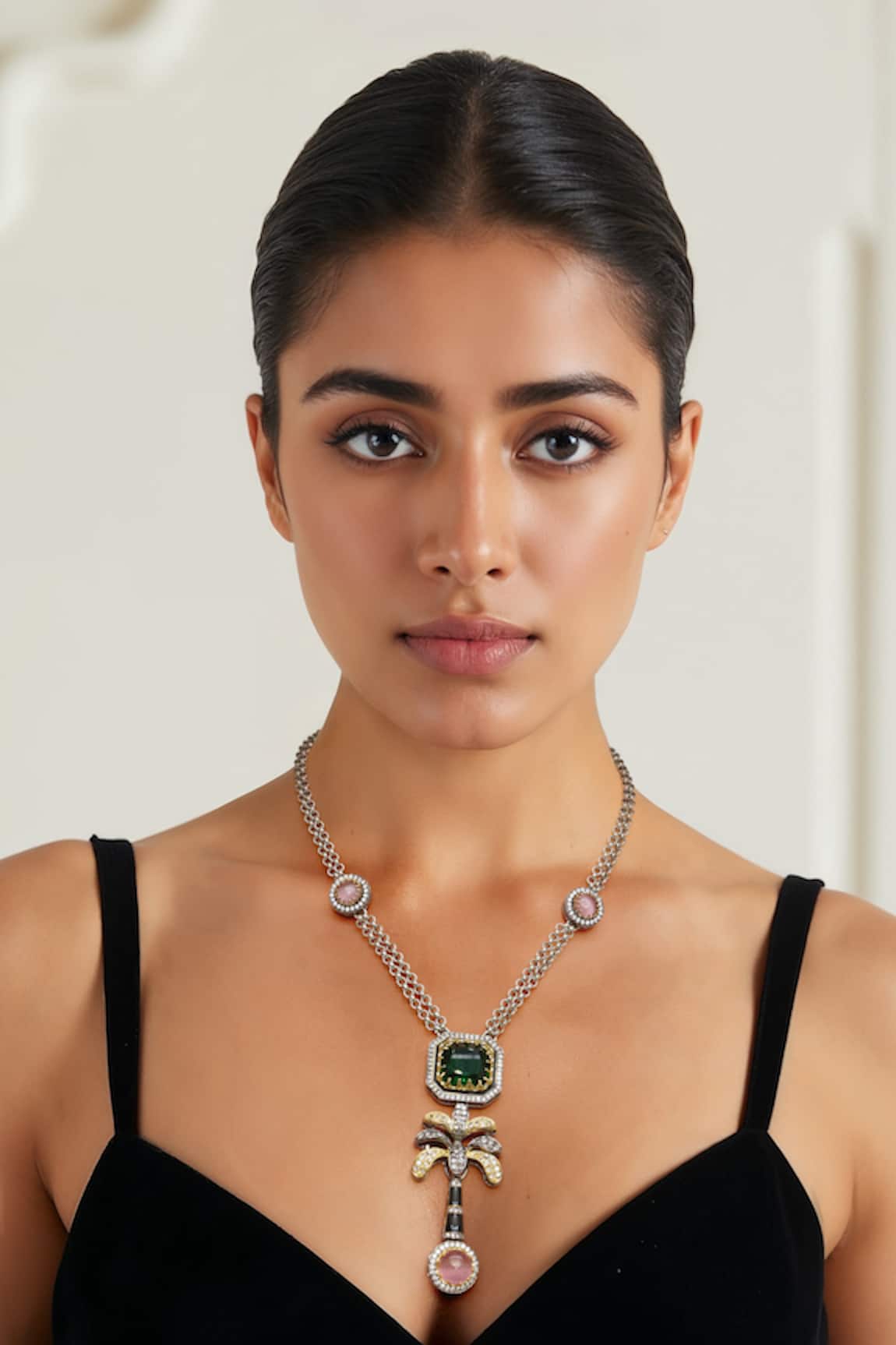 Tad Accessories Designer Semi Precious Stone Necklace 