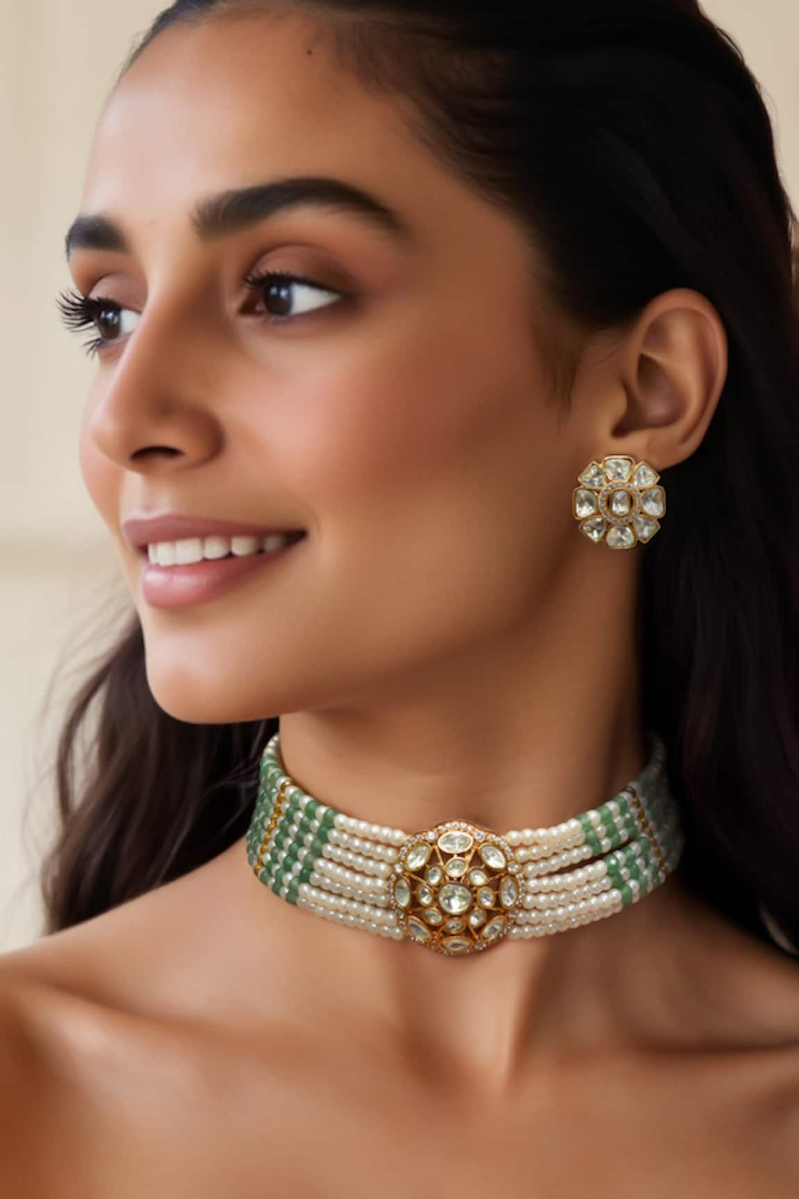 Tad Accessories Gold Finish Choker Set 