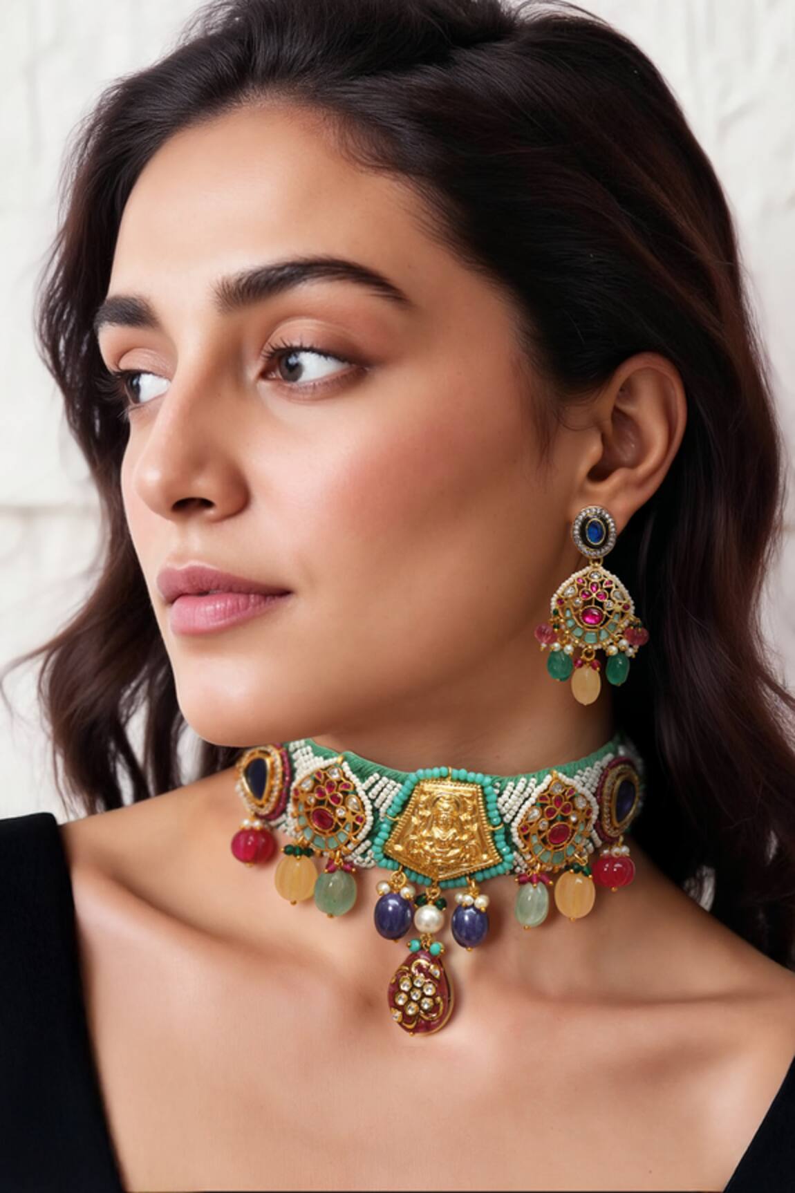 Tad Accessories Gold Finish Choker Set 