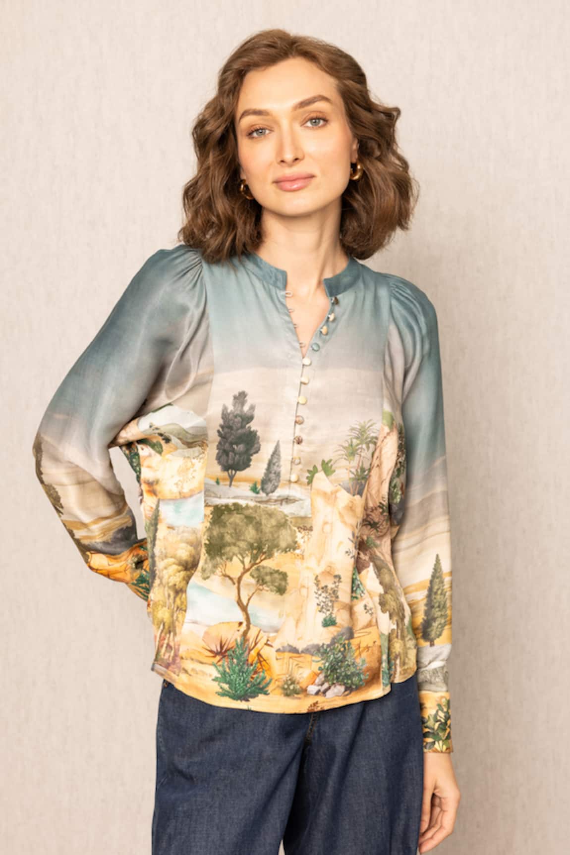 RANNA GILL Vilna Kimono Sleeve Blouse 