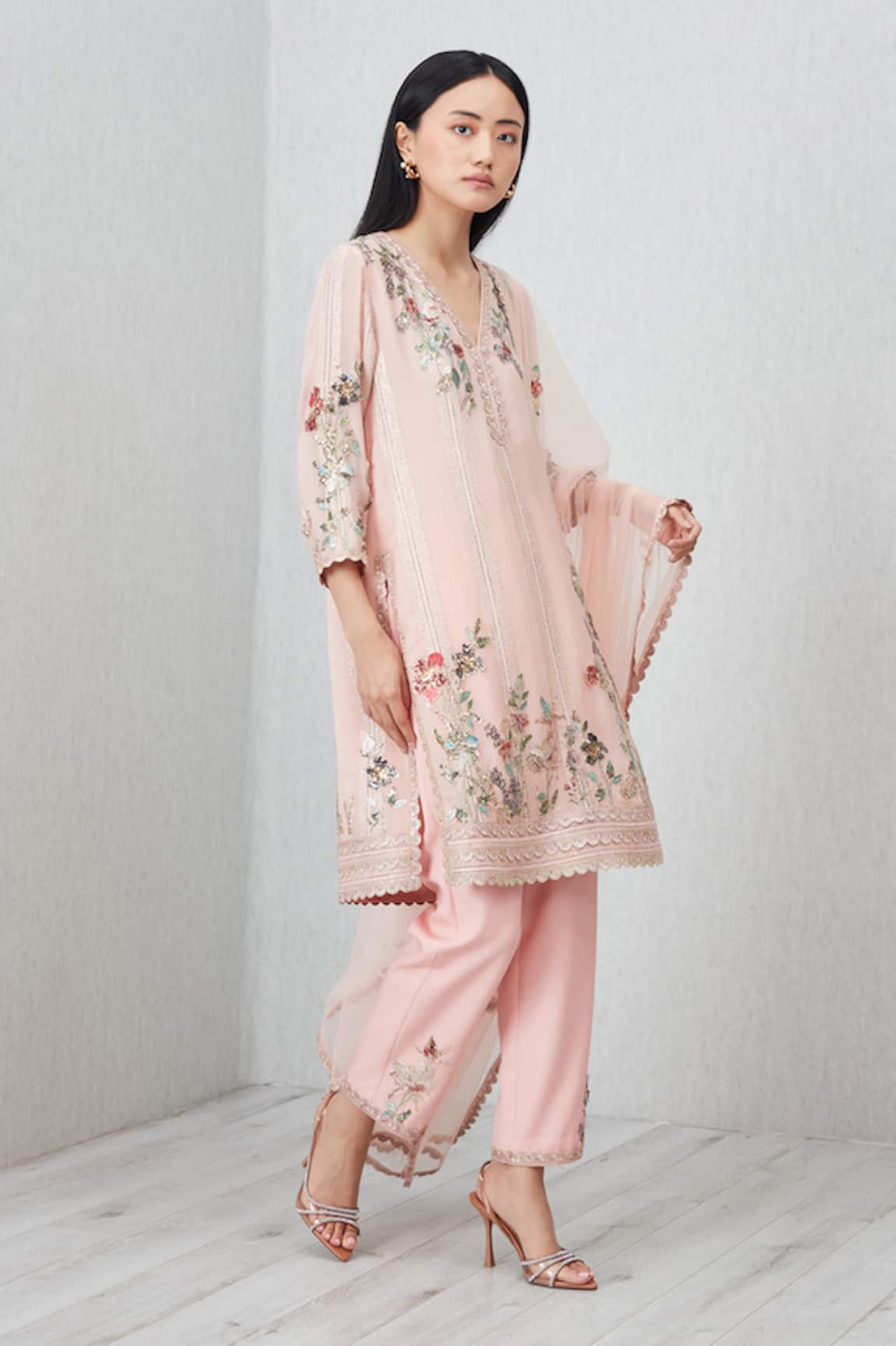 RANNA GILL Mason Embellished Tunic Set 