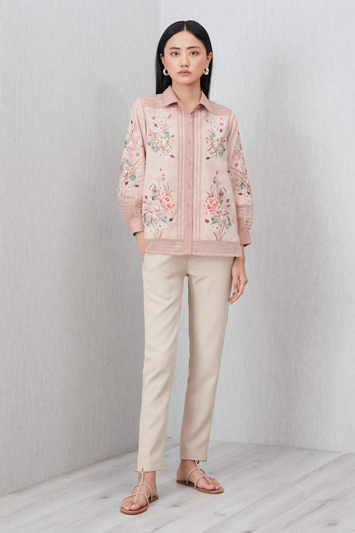 RANNA GILL Valoura Embroidered Shirt 