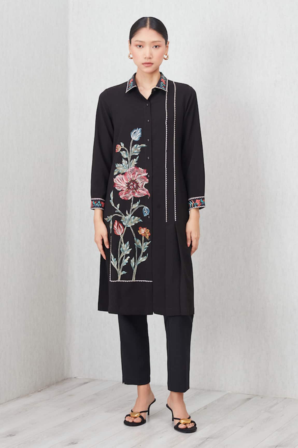 RANNA GILL Sion Floral Print Tunic 