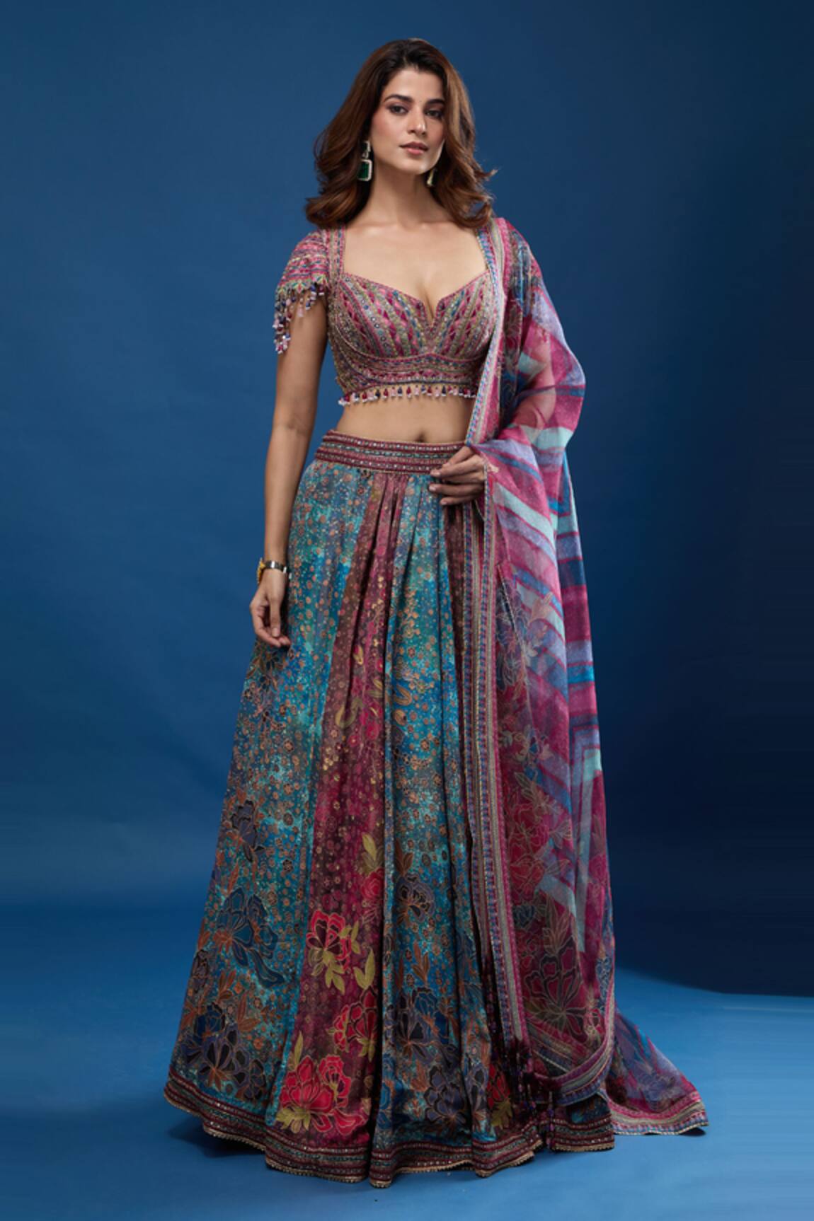 Tarun Tahiliani Floral Pattern Lehenga Set 