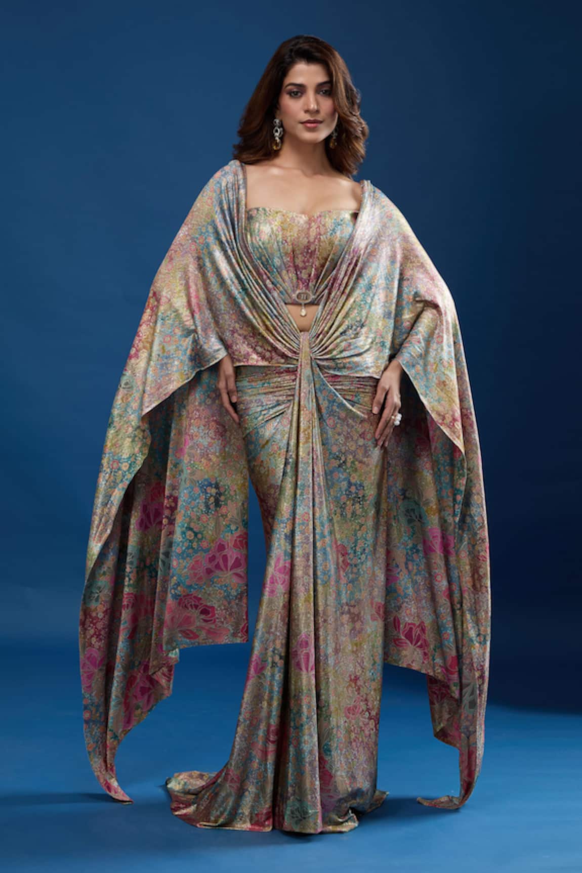 Tarun Tahiliani Floral Pattern Concept Saree Set 