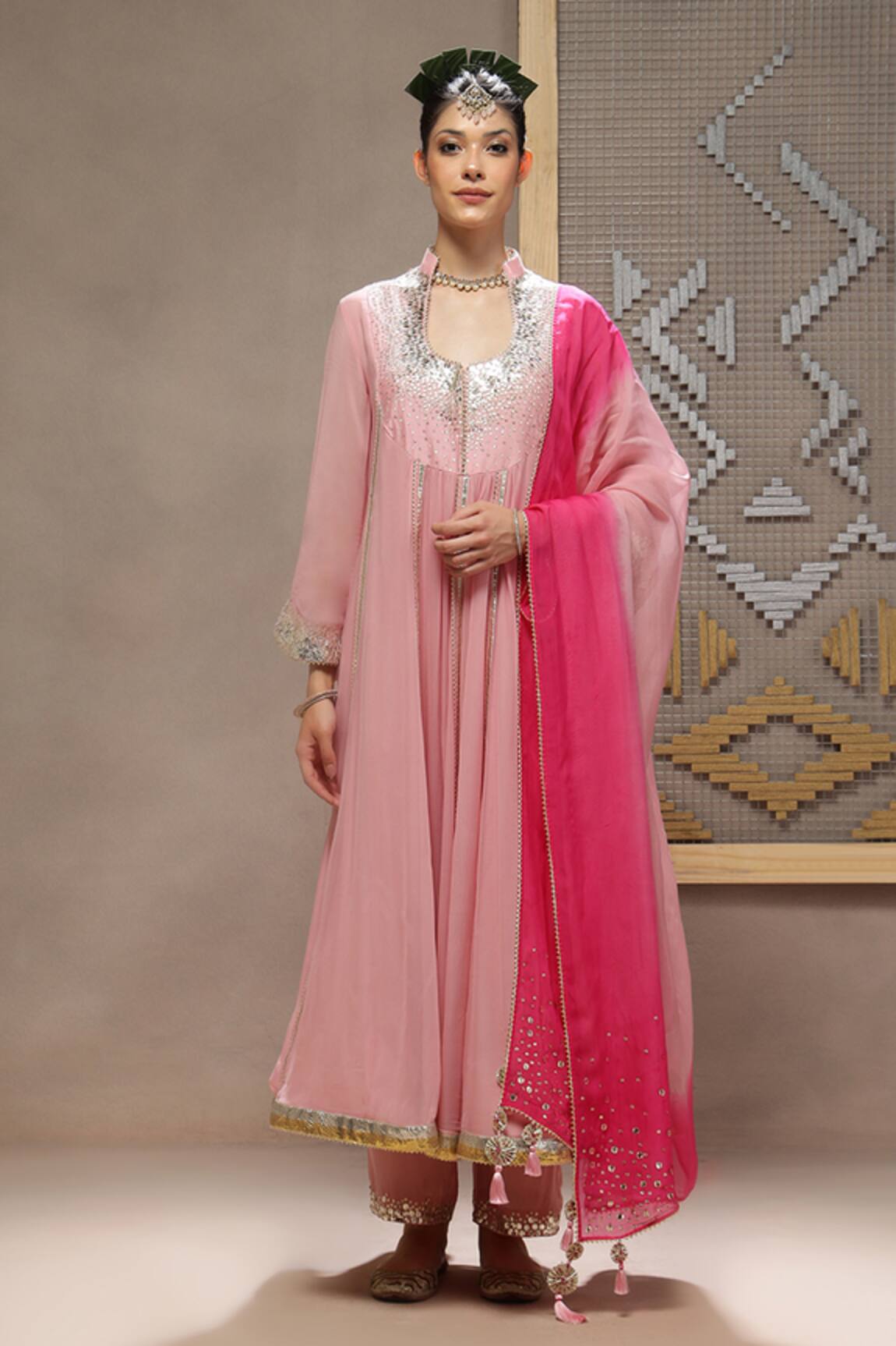 Kyra By Bhavna Bareblush Anarkali Set 