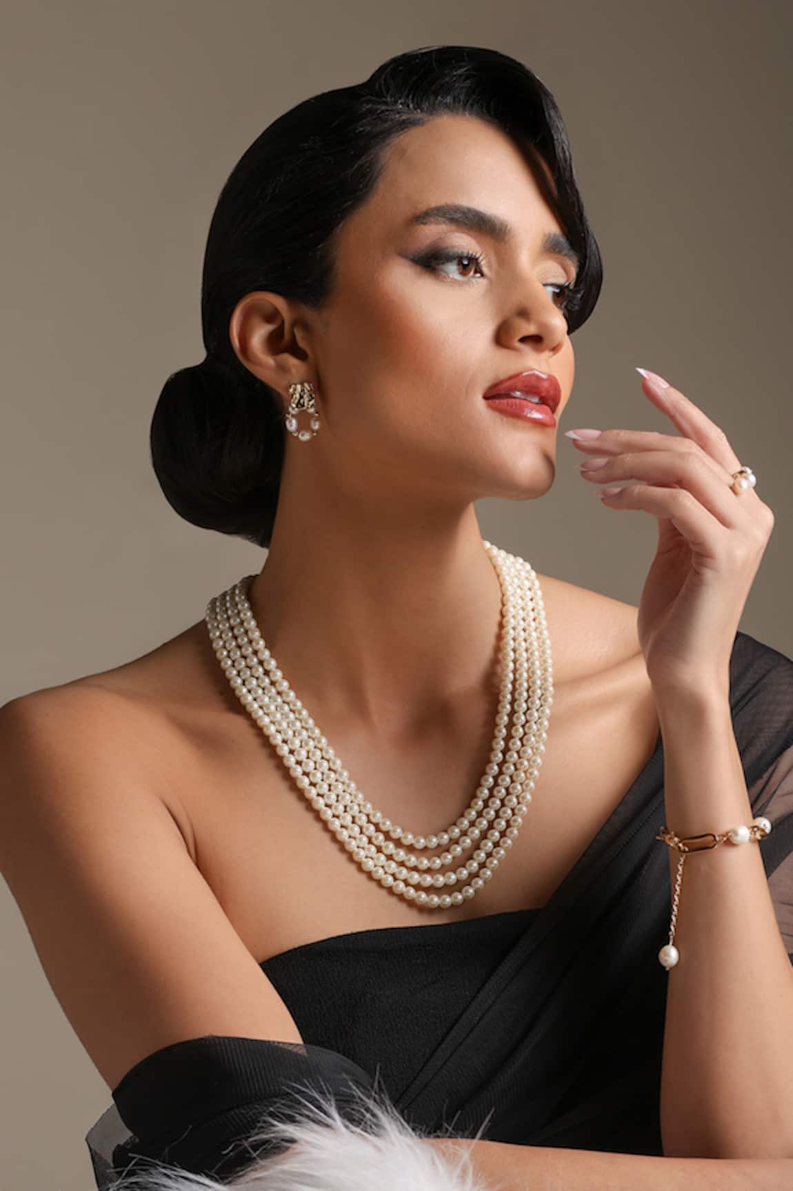Dusala 4 Strand Mala Necklace 