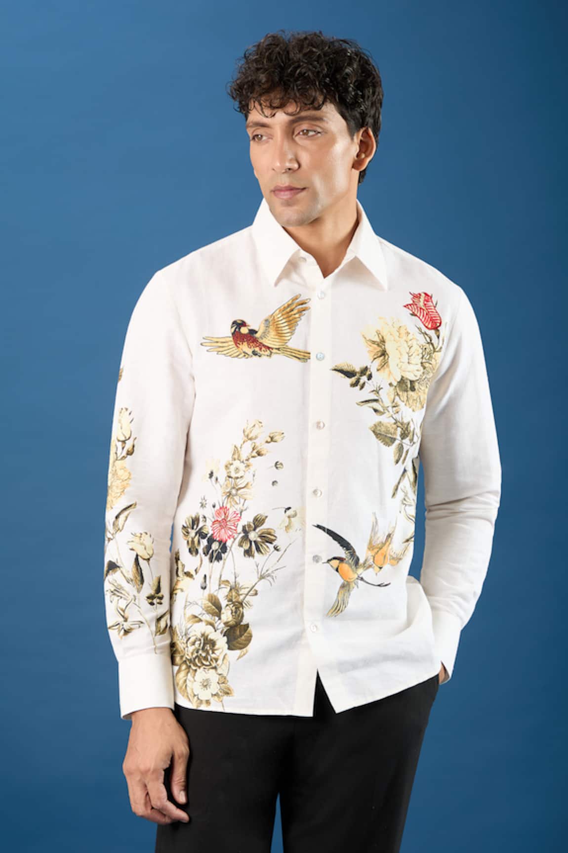 Rohit Bal Ivory Poplin Shirt 