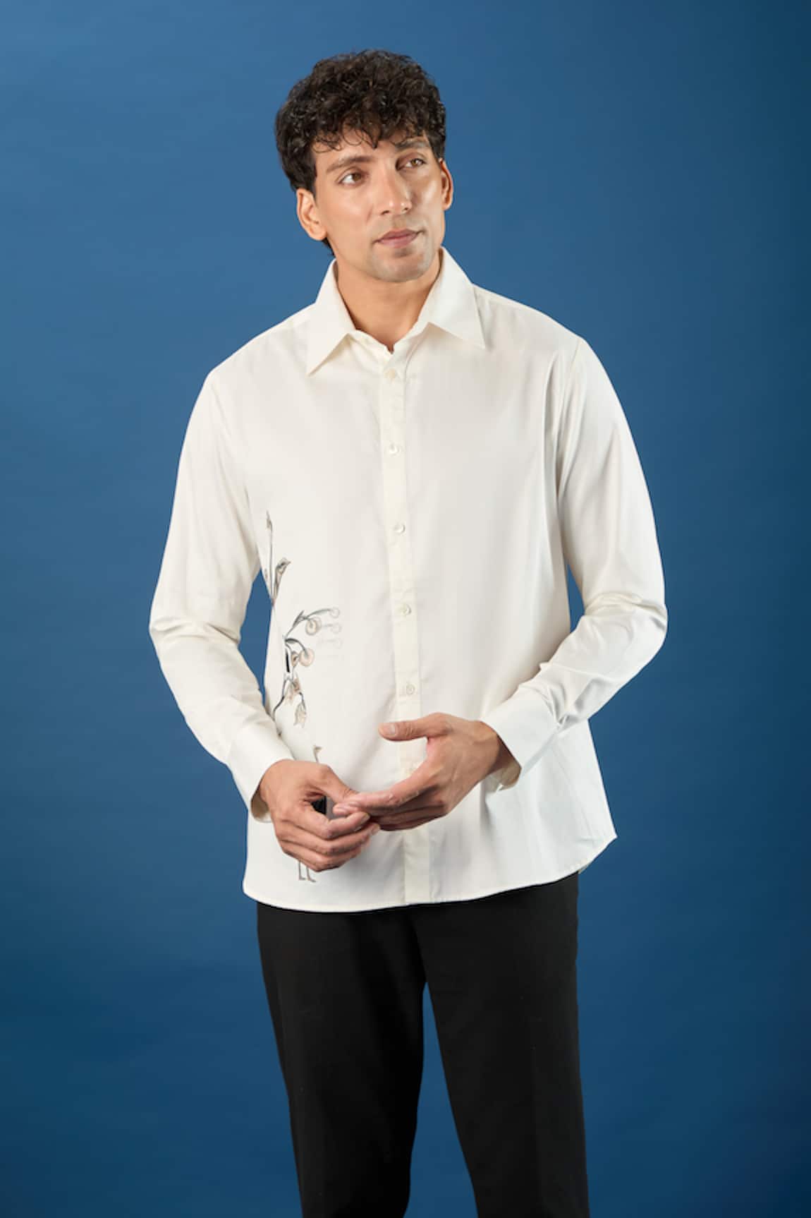 Rohit Bal Ivory Poplin Shirt 