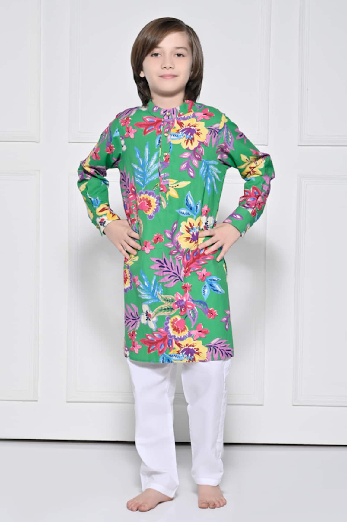 The Pony & Peony Co. Floral Pattern Kurta With Pant 