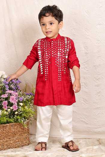 P & S CO Mirror Work Kurta & Pyjama Set 