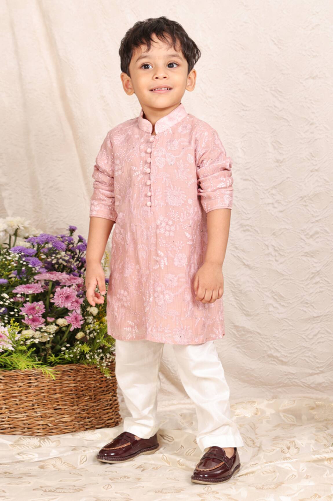 P & S CO Floral Pattern Kurta With Pant 