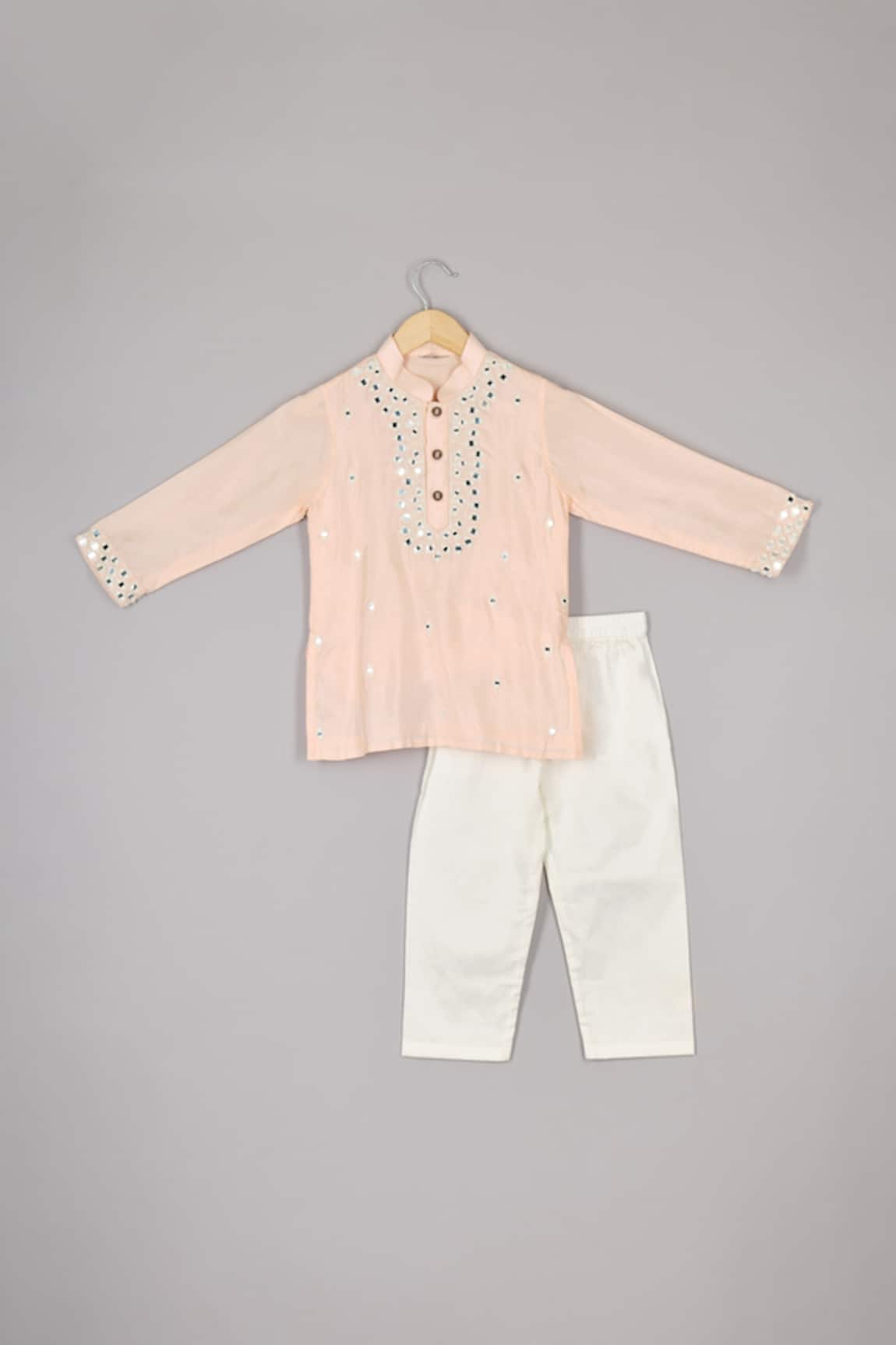 P & S CO Mirror Kurta And Pajama Set 