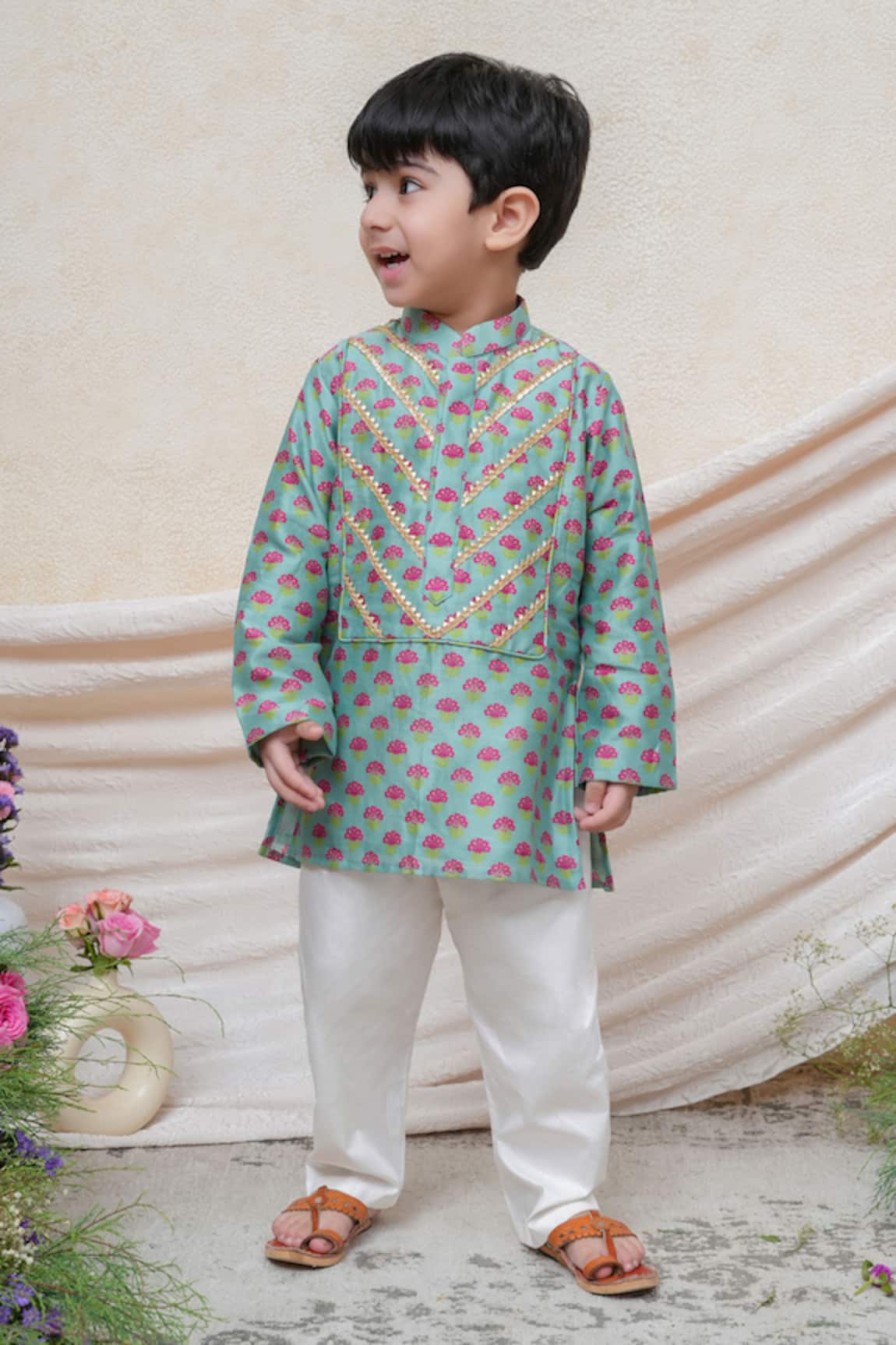 P & S CO Printed Kurta Set 