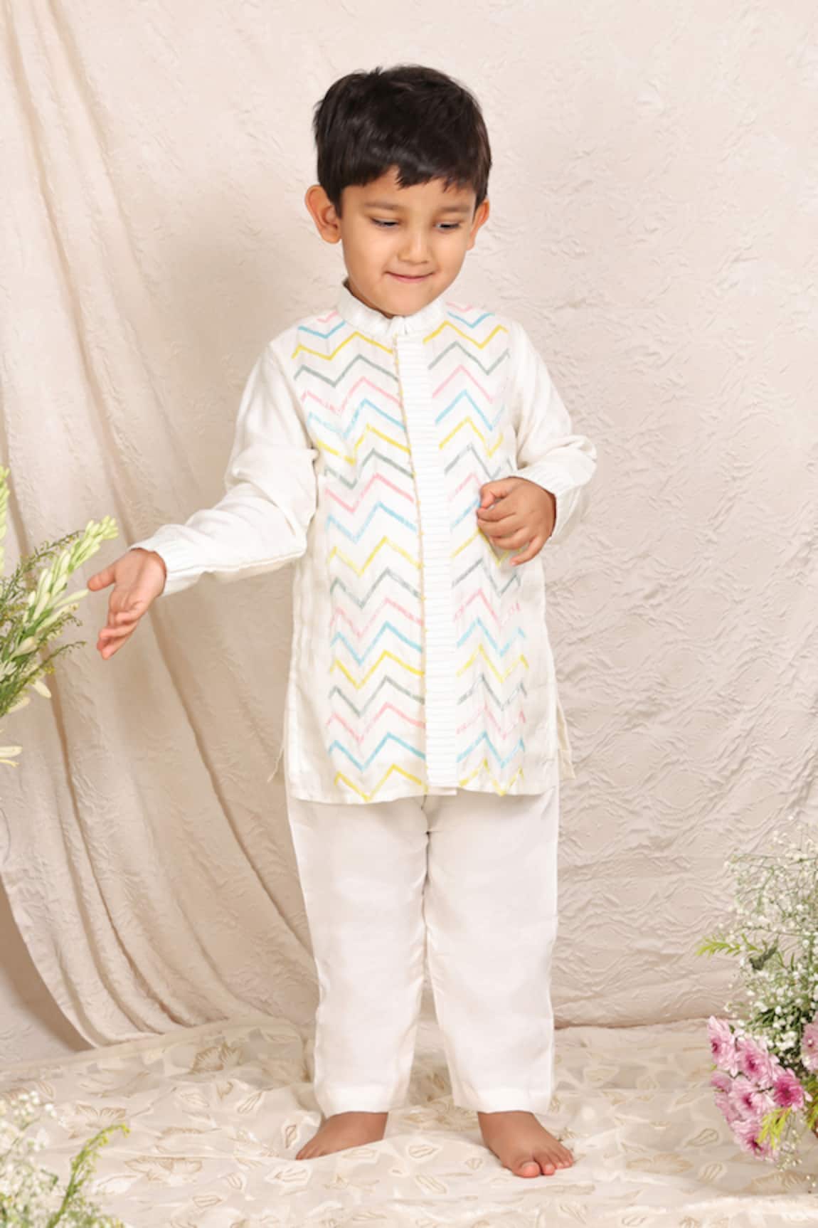 P & S CO Cutdana Work Kurta Set 