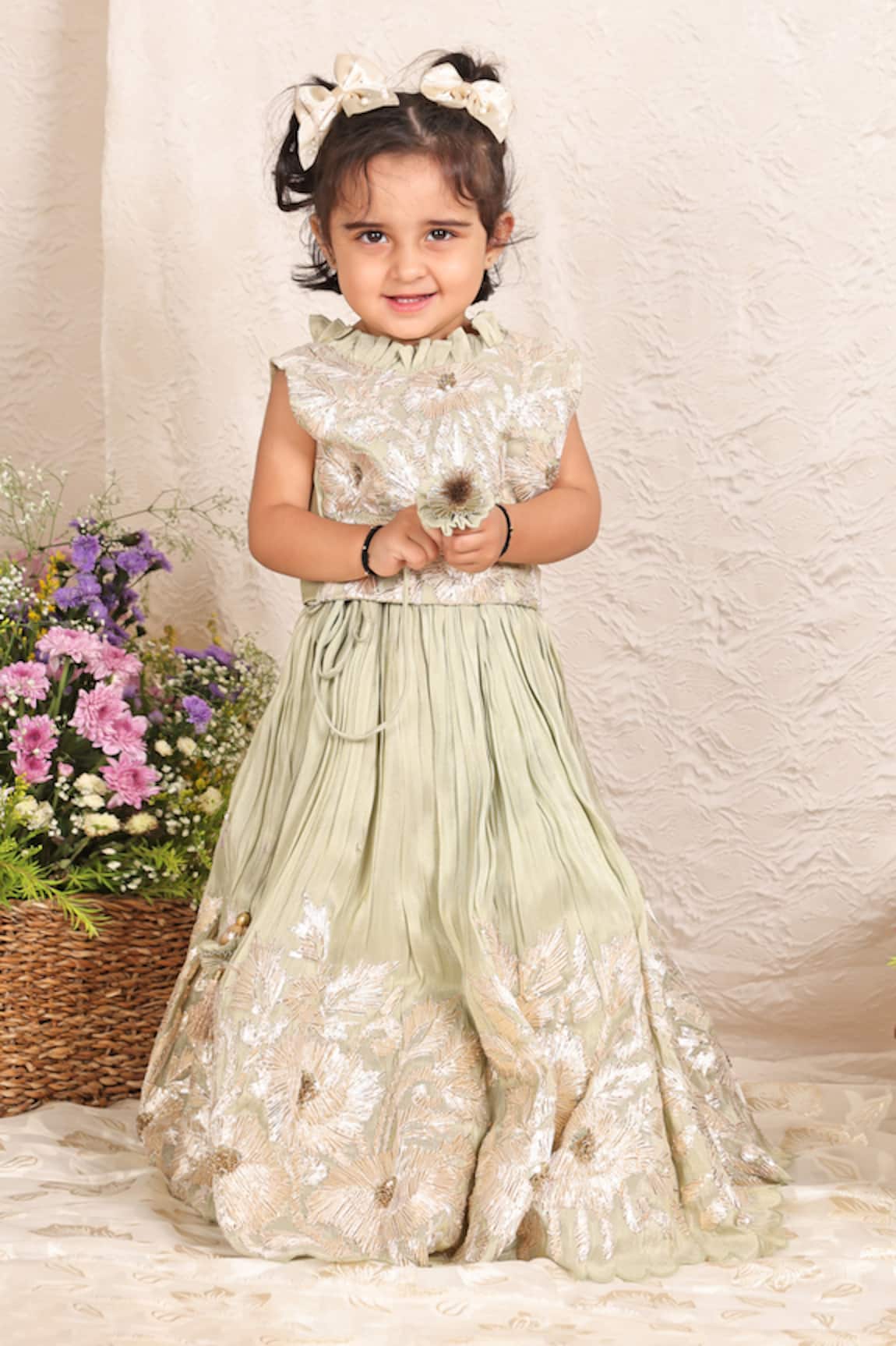 P & S CO Embroidered Lehenga Set 