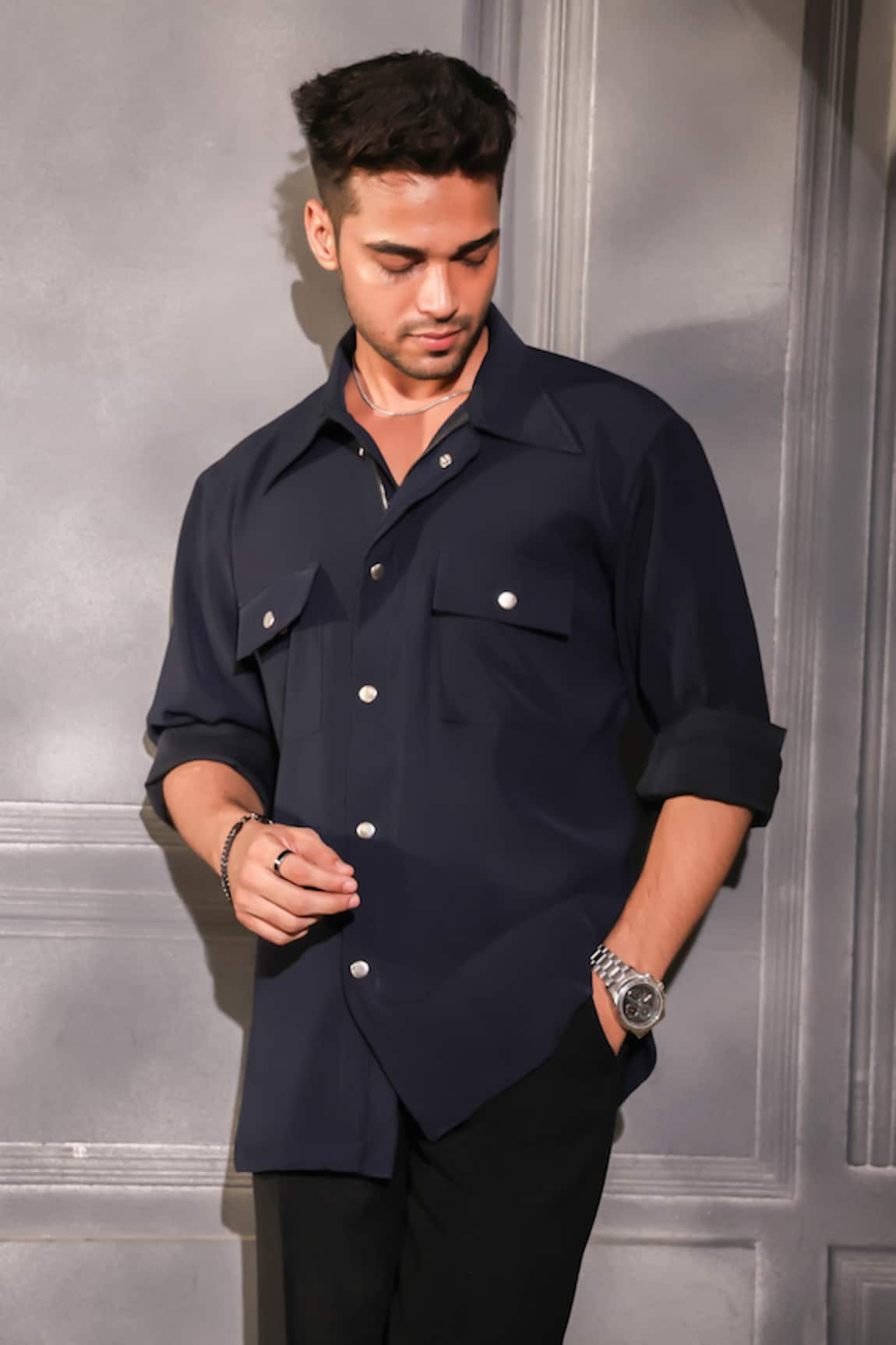 Menero Blur Front pocket Shirt 