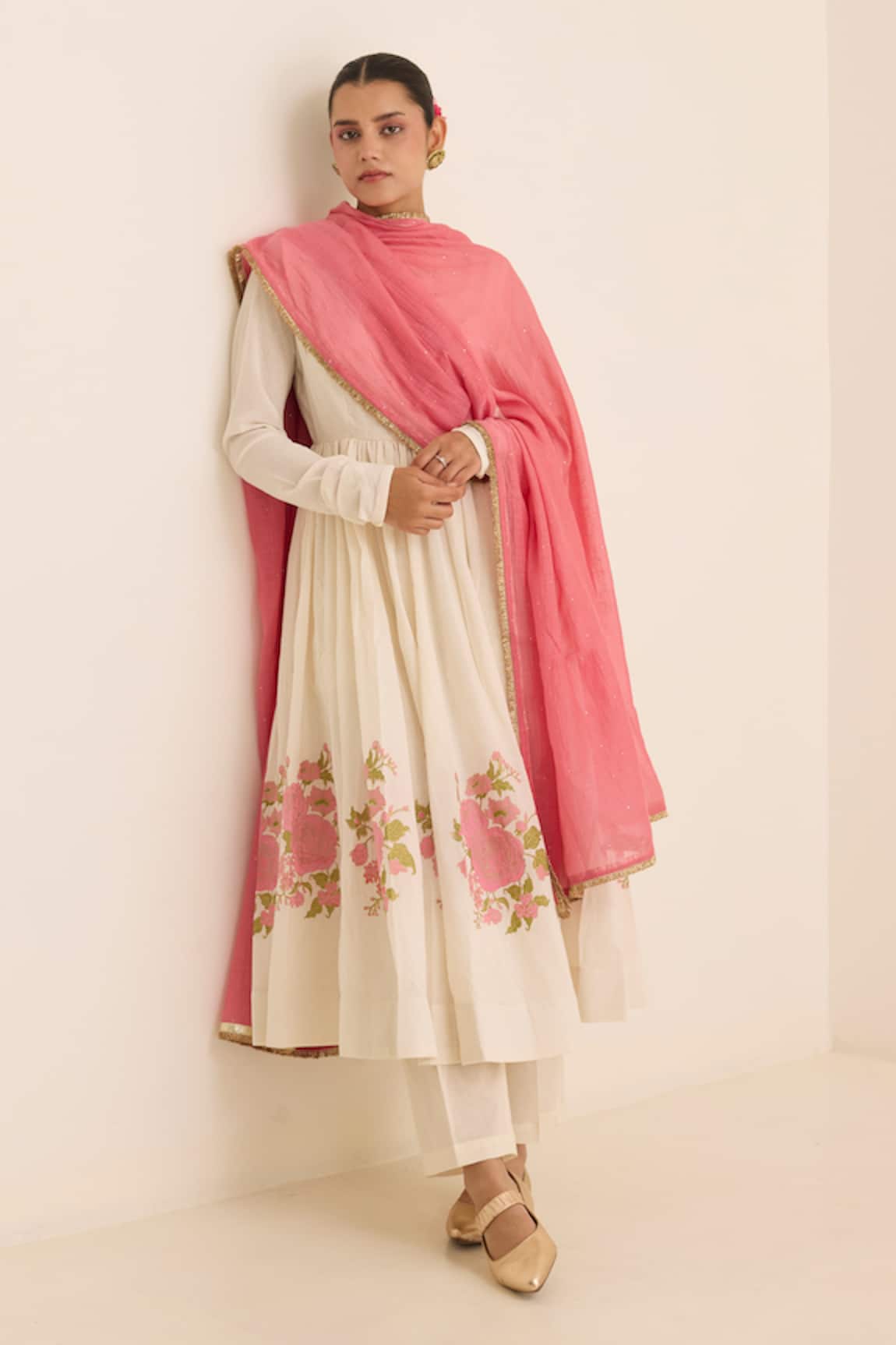 Juanita By Shubhda Rani Handwoven Anarkali Set 