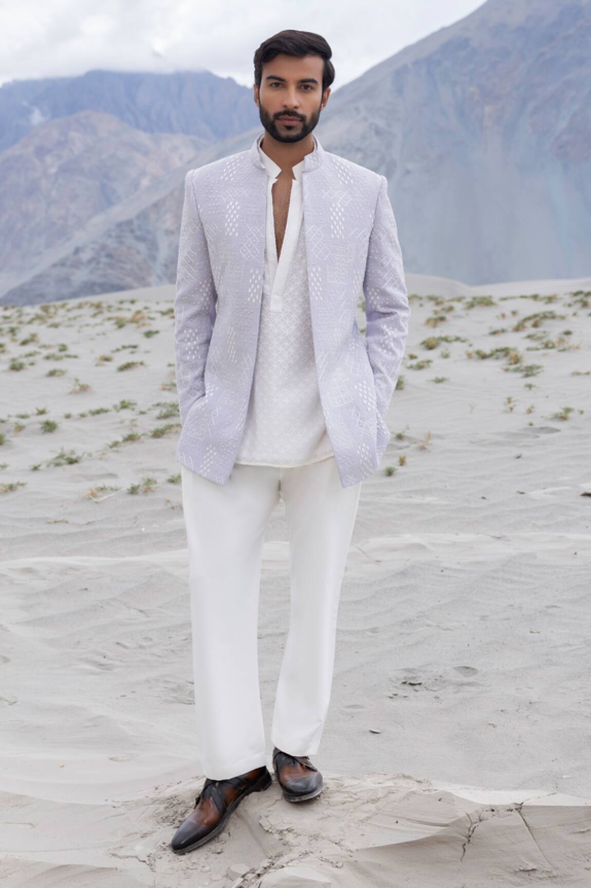 Amit Arora Hand Embroidered Jacket Kurta Set