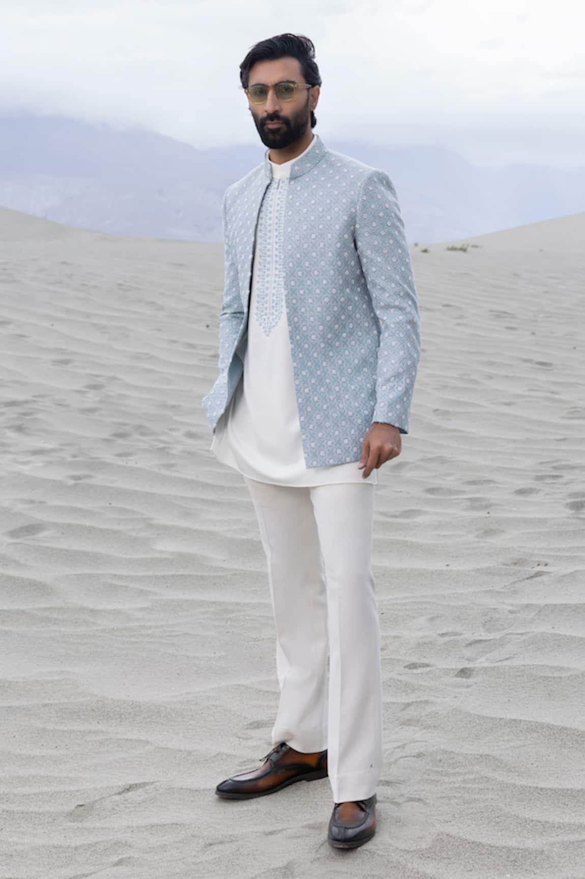 Amit Arora Hand Embroidered Jacket Kurta Set