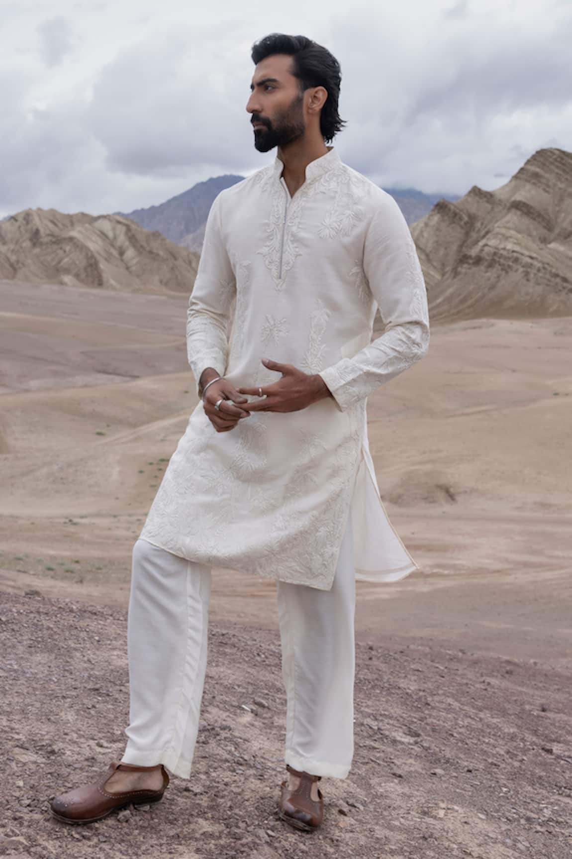 Amit Arora Dori Embroidered Kurta With Pant 