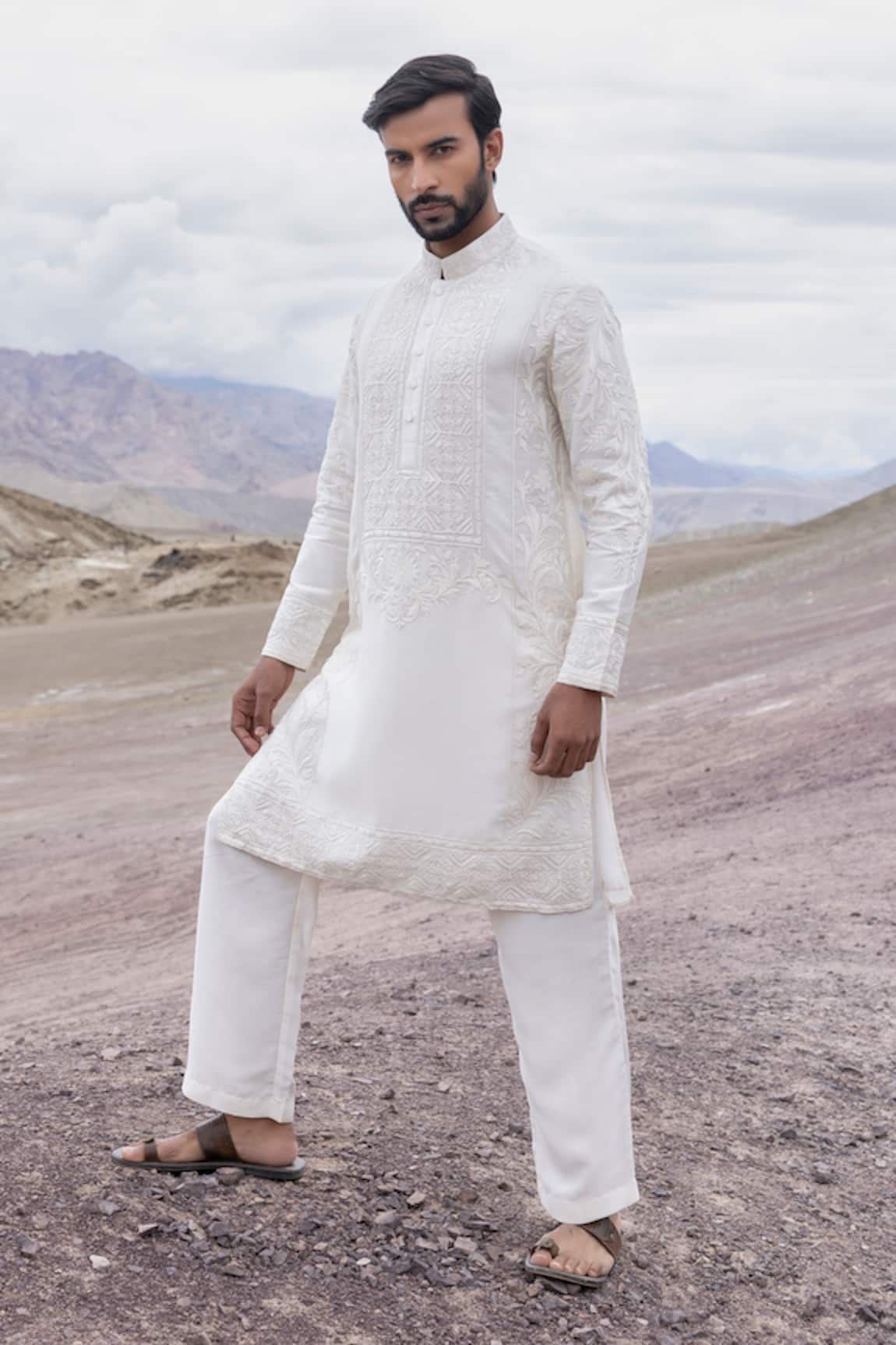 Amit Arora Dori Embroidered Kurta With Pant 