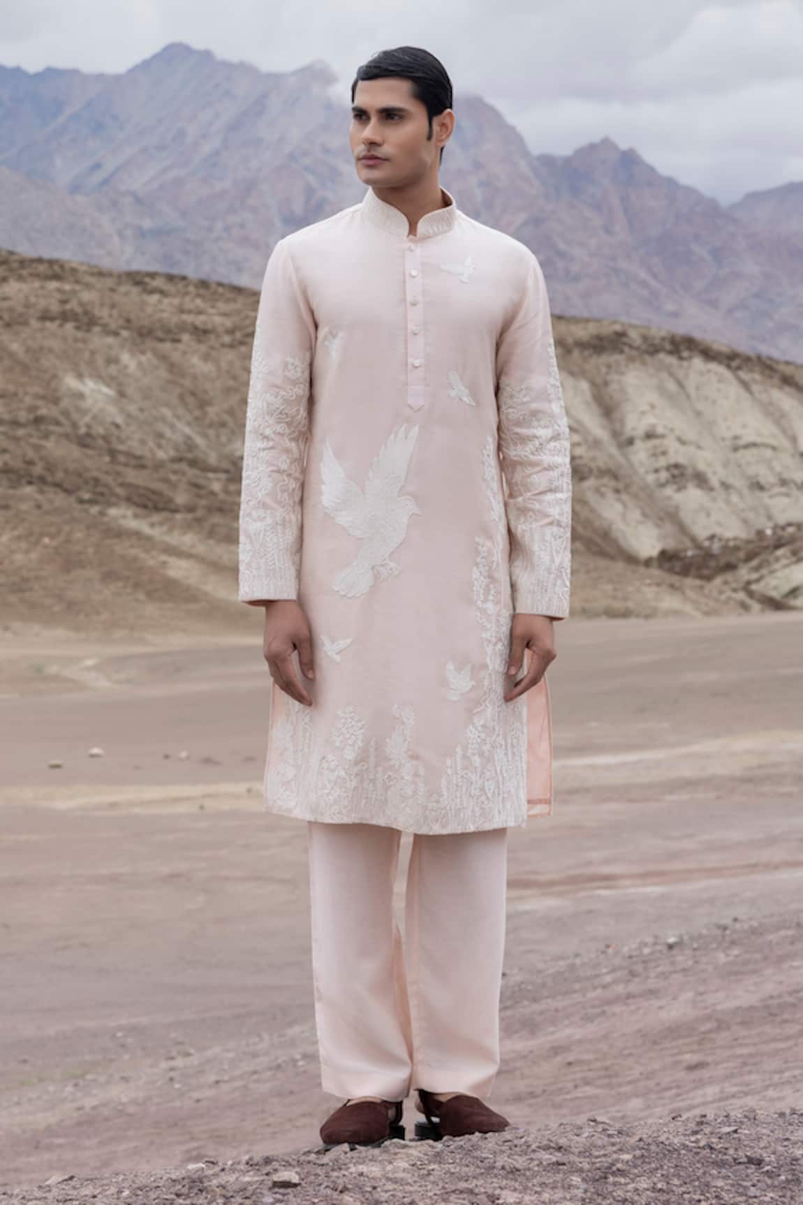 Amit Arora Dori Embroidered Straight Kurta With Pant 
