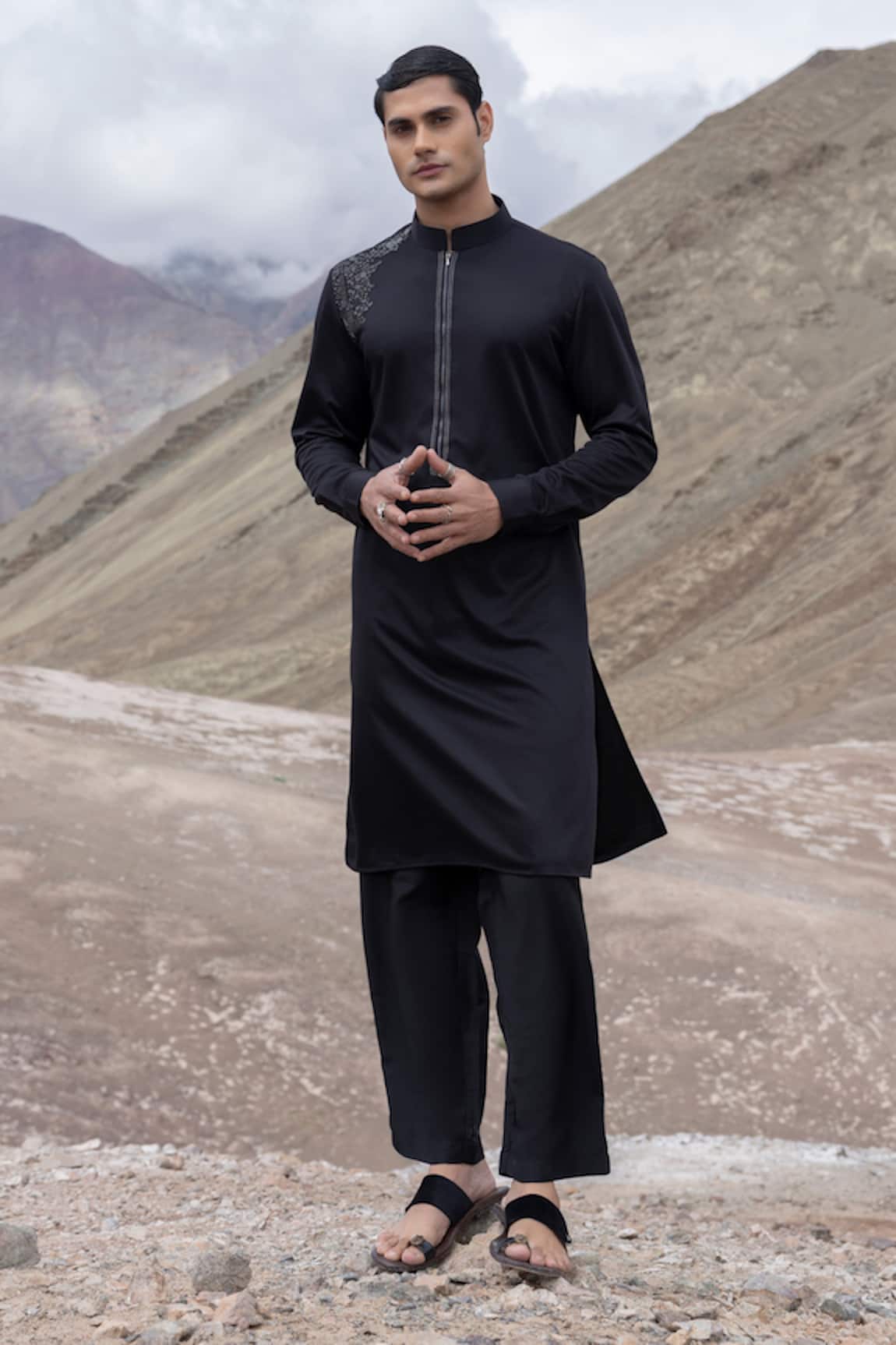 Amit Arora Embellished Straight Kurta With Pant 