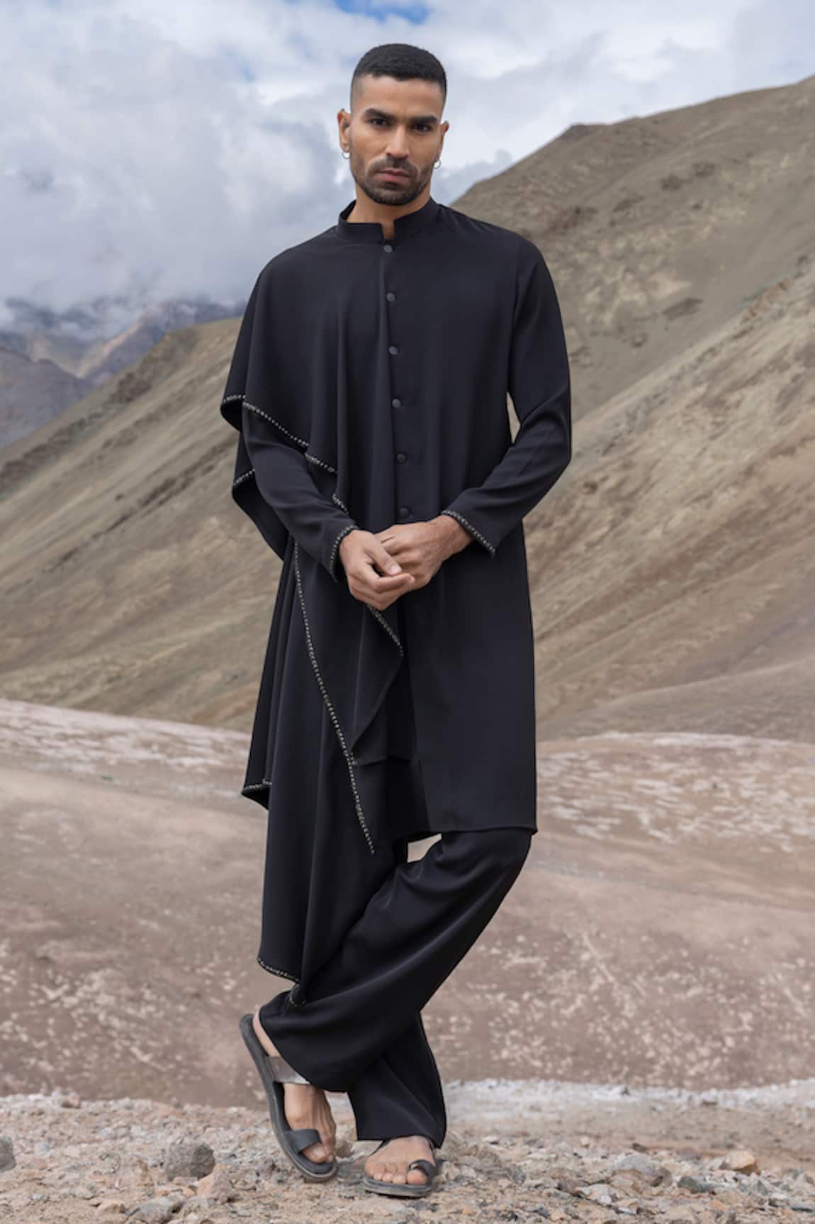 Amit Arora Asymmetrical Kurta With Pant 
