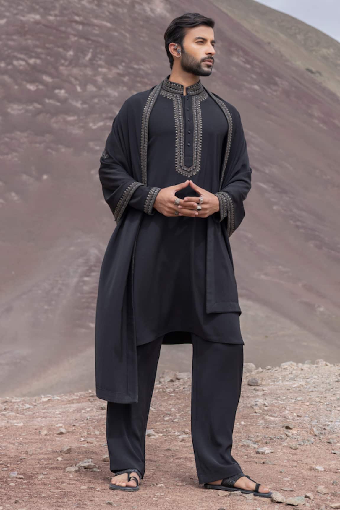 Amit Arora Straight Kurta With Pant 