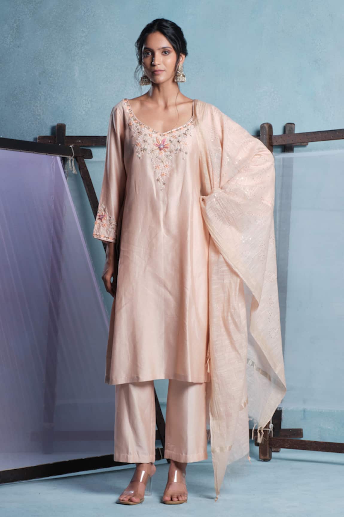 Muditaa By Urmila Amaya Embroidered Kurta Pant Set 