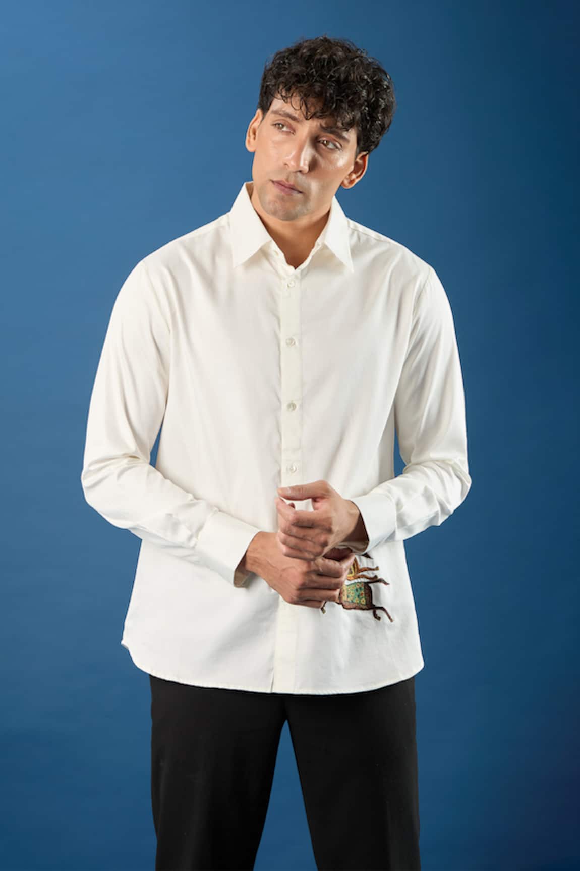 Rohit Bal Ivory Poplin Shirt 