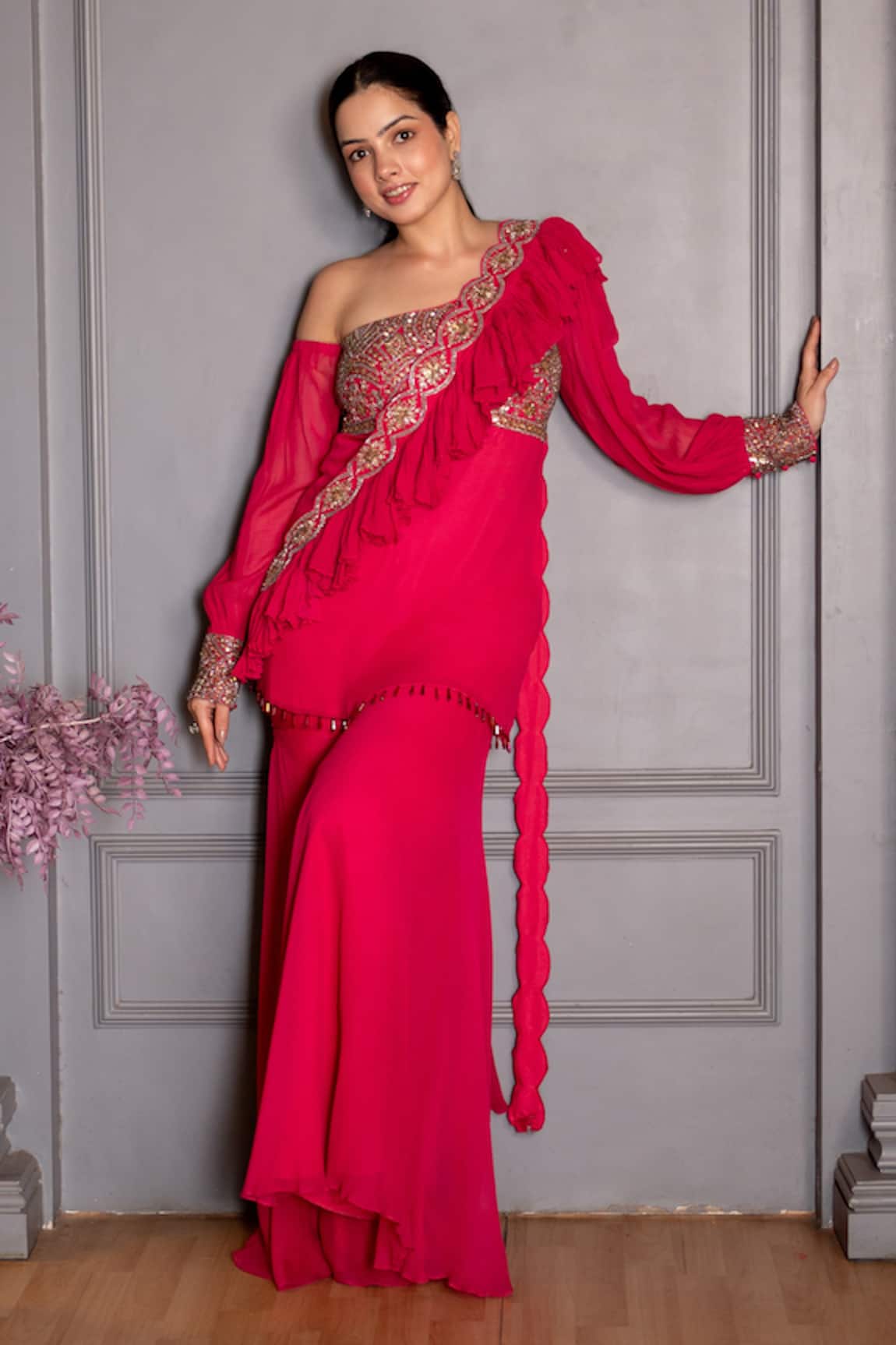 Ritika Verma Saanjh Embroidered Kurta Gharara Set 