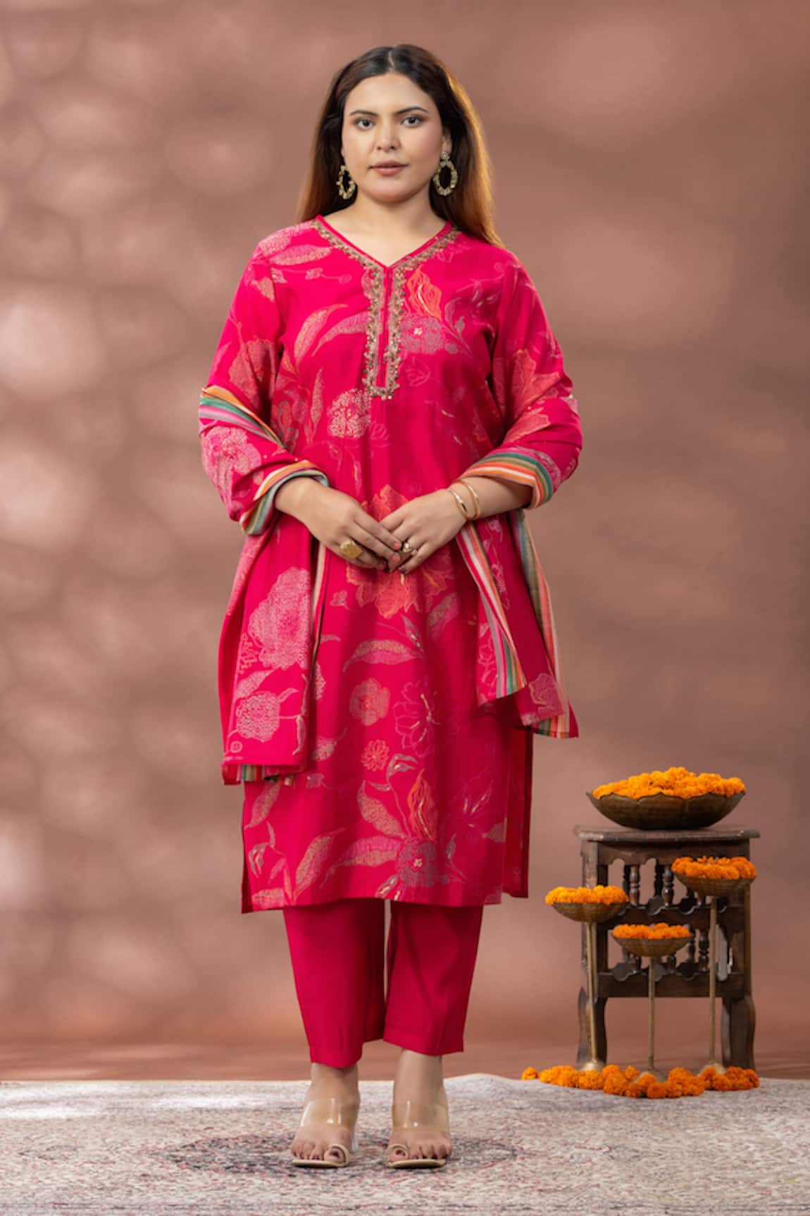 Mamicha Floral Print Kurta Set 