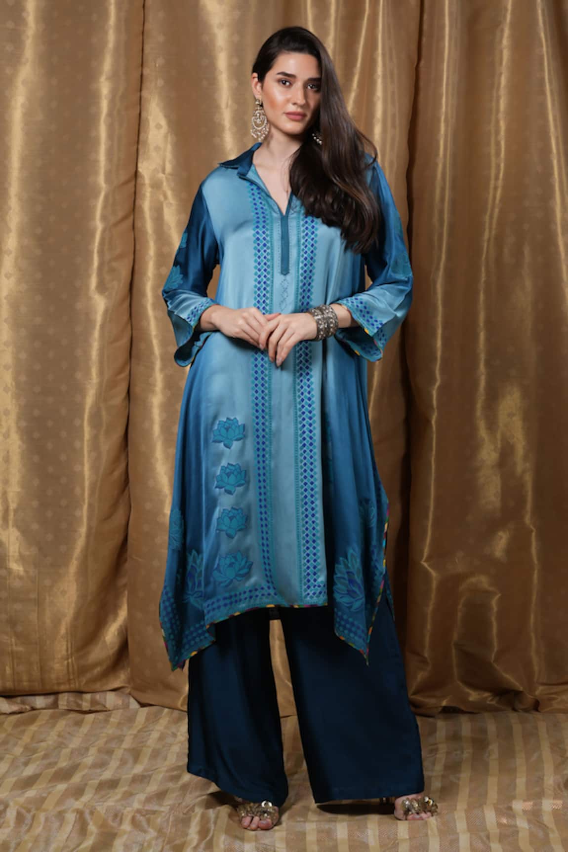 Krishna Mehta Floral Print Tunic 