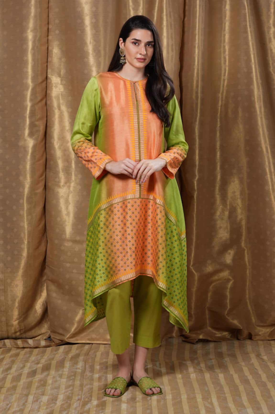 Krishna Mehta Geometric Print Tunic 