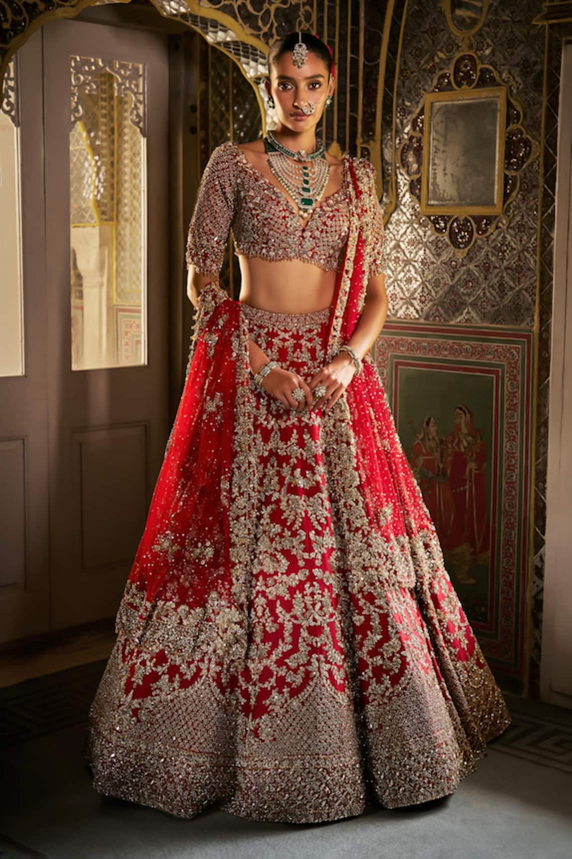 Seema Gujral Zardozi Embroidered Lehenga Set 