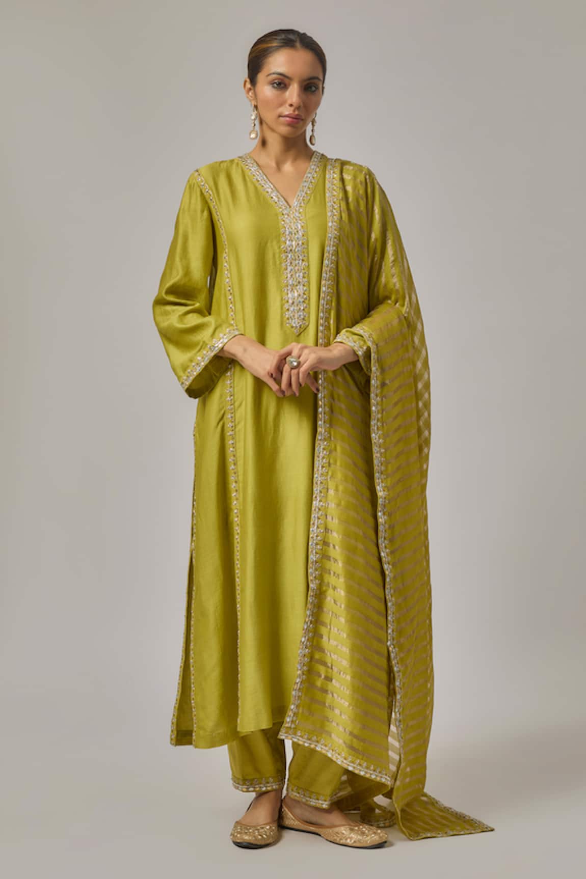 Priyal Prakash Gota Patti Work Kurta Set 