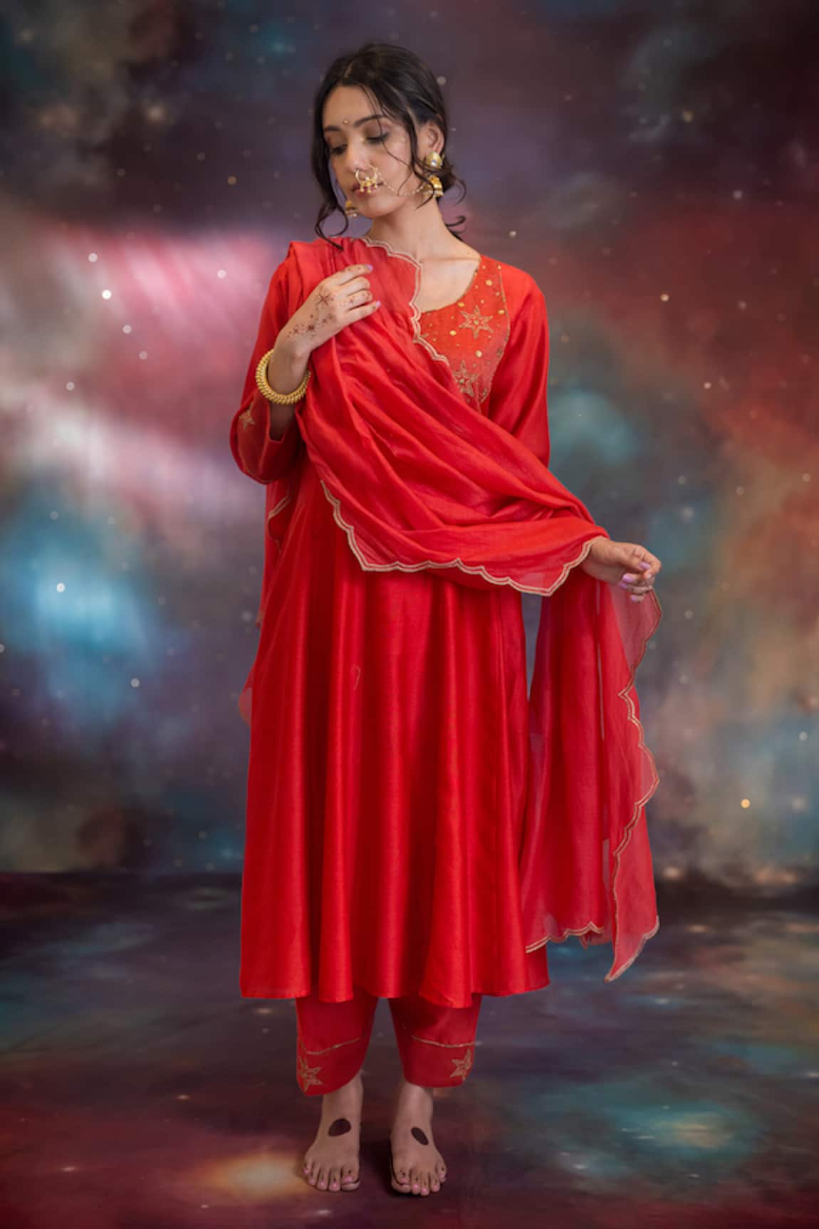 Kacha Tanka Najm Embroidered Kurta Set 