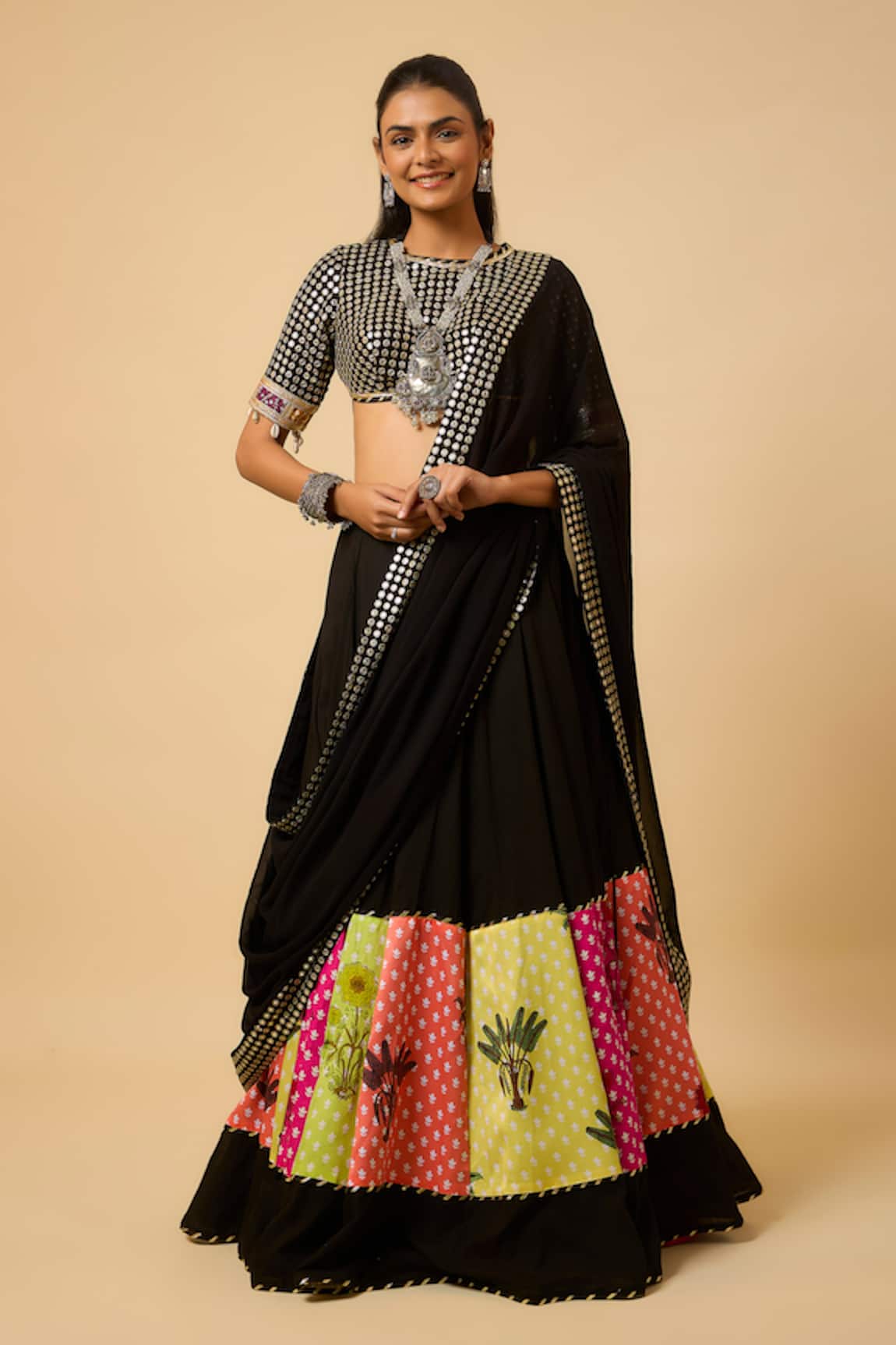 Monk & Mei By Sonia Anand Rasika Floral Print Lehenga Set 