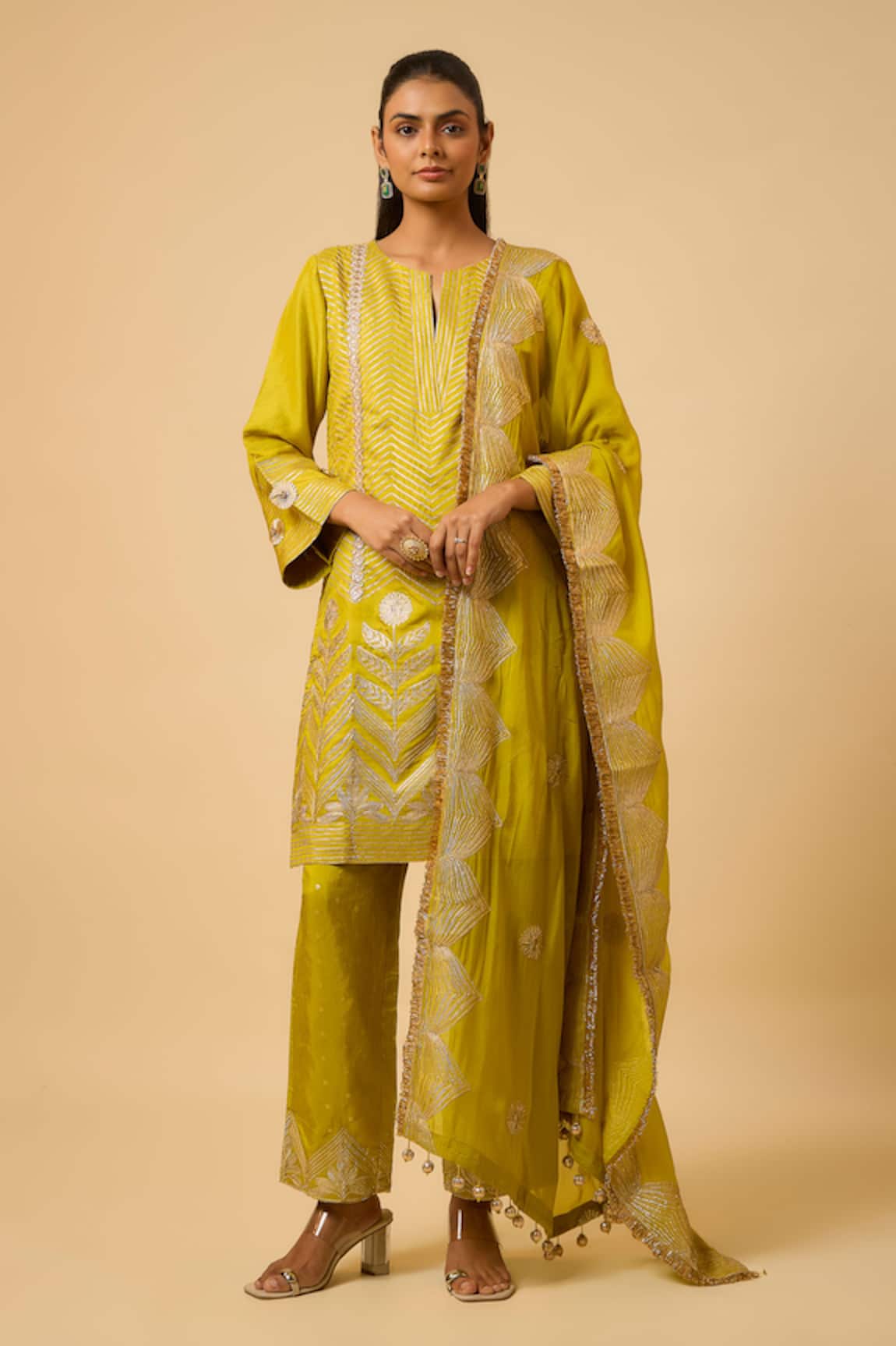 Monk & Mei By Sonia Anand Amaya Thread Embroidered Kurta Set 