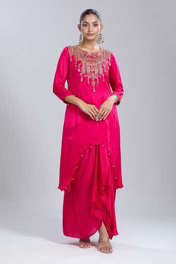 Samyukta Singhania Embroidered Tunic & Skirt Set