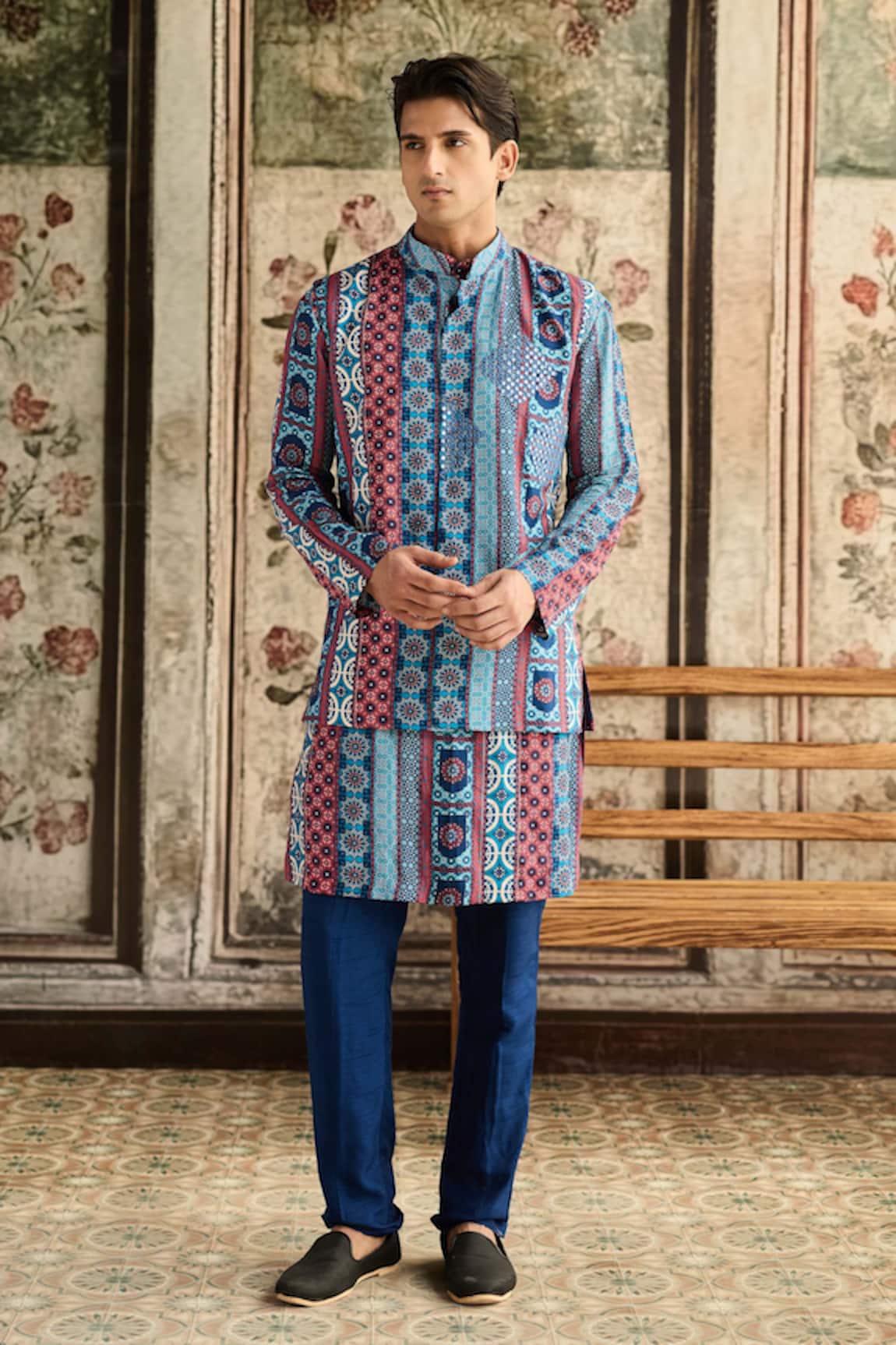 Diyarajvvir Printed Bundi Kurta Set 
