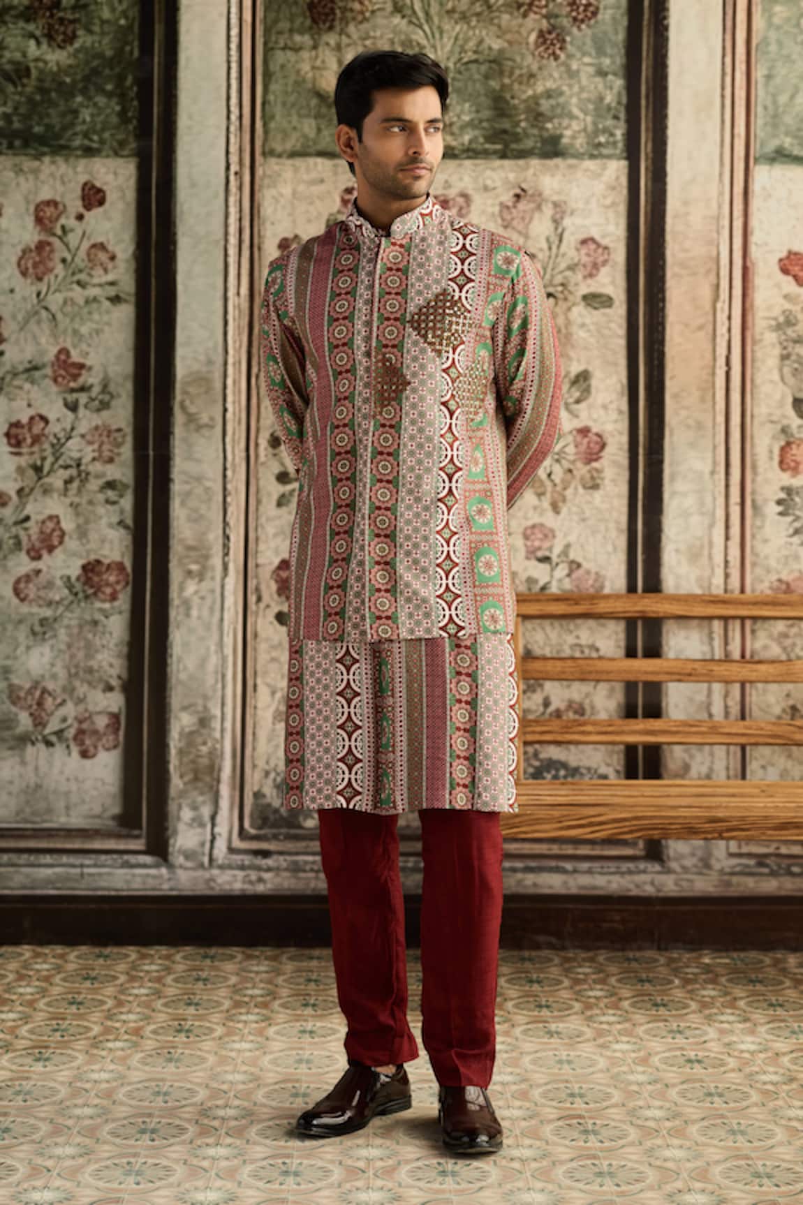 Diyarajvvir Printed Bundi Kurta Set 