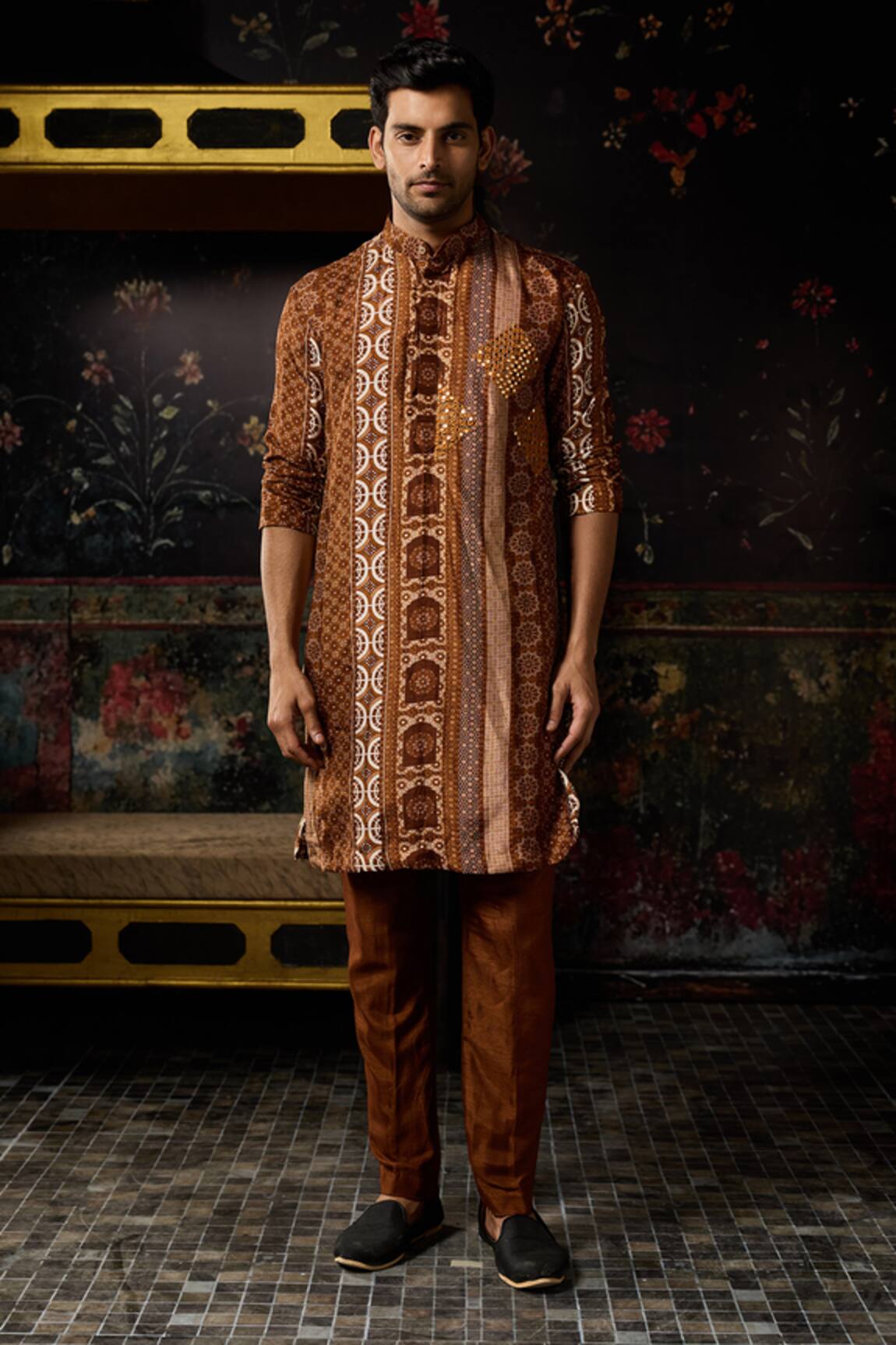 Diyarajvvir Geometric Print Kurta With Pant 